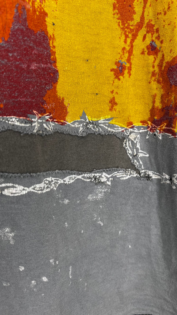 NINE INCH NAILS THE DOWNWARD SPIRAL WORLD TOUR 94’-95’ PARKING LOT TEE | RARE SPIRAL BACK HIT VARIANT | THRASHED FADER