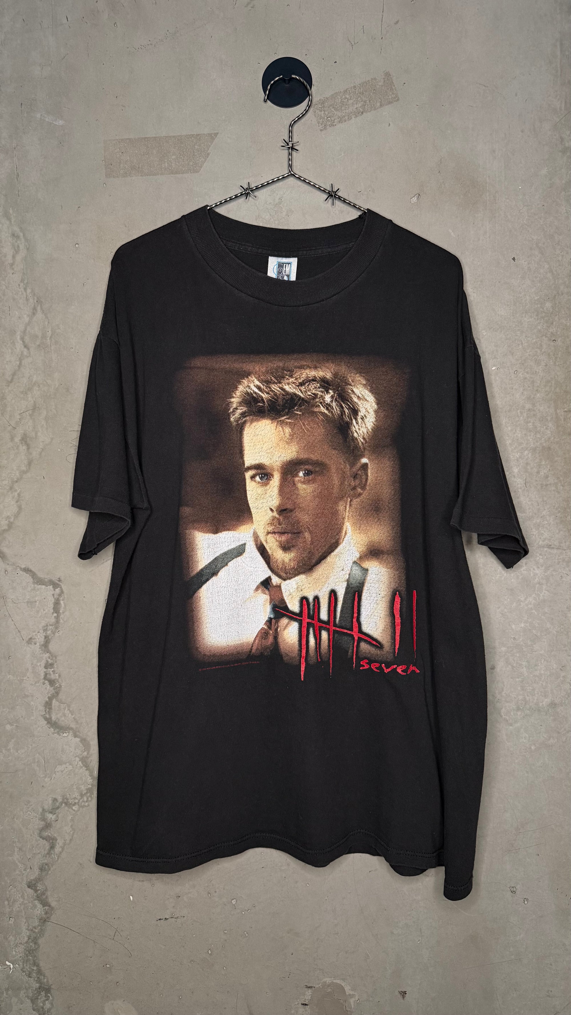 SEVEN MOVIE PROMO TEE | BRAD PITT | DAVID FINCHER | ‘7 DEADLY SINS’ BACK HIT