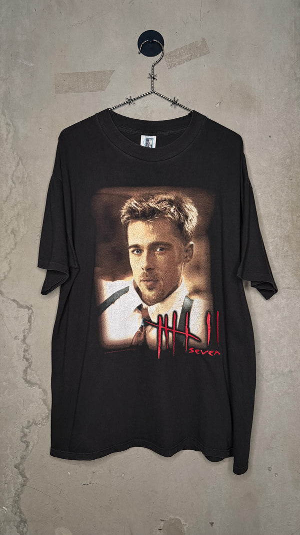 SEVEN MOVIE PROMO TEE | BRAD PITT | DAVID FINCHER | ‘7 DEADLY SINS’ BACK HIT