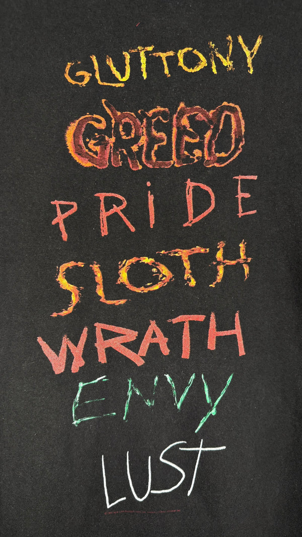 SEVEN MOVIE PROMO TEE | BRAD PITT | DAVID FINCHER | ‘7 DEADLY SINS’ BACK HIT