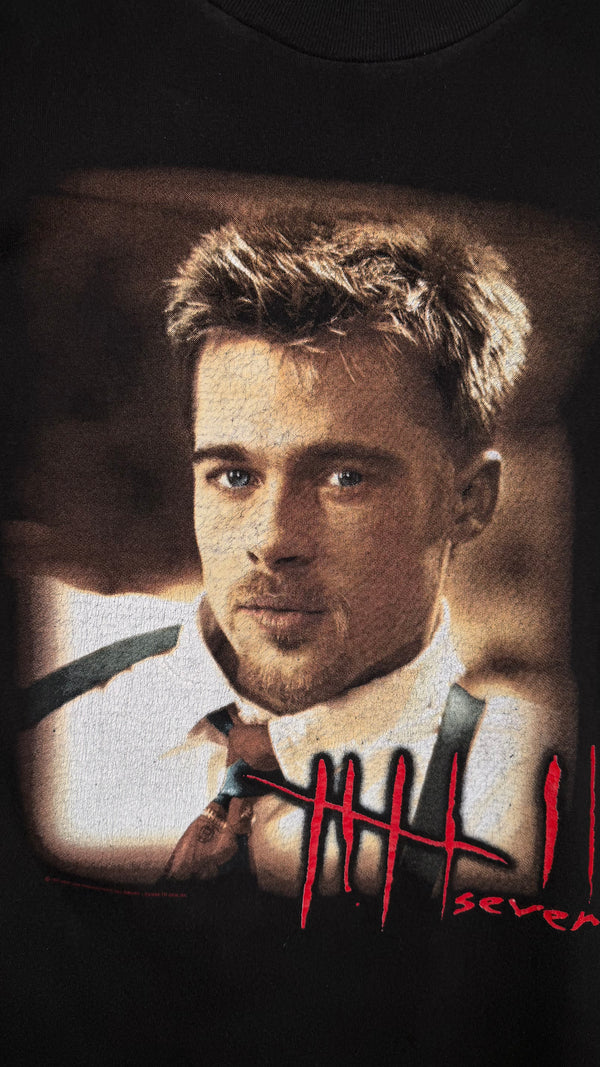 SEVEN MOVIE PROMO TEE | BRAD PITT | DAVID FINCHER | ‘7 DEADLY SINS’ BACK HIT