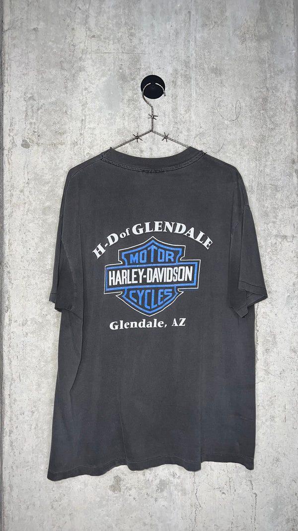 HARLEY DAVIDSON BLUE & PURPLE LIGHTNING TEE | GLENDALE AZ BACK HIT