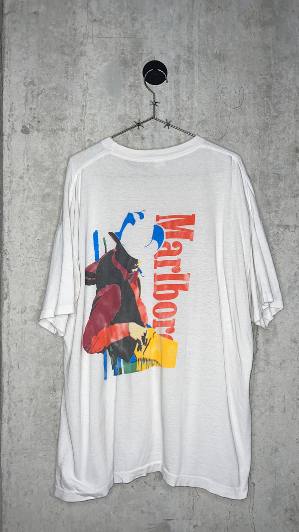 MARLBORO CIGARETTES DISTRESSED POCKET TEE | COWBOY BACK HIT