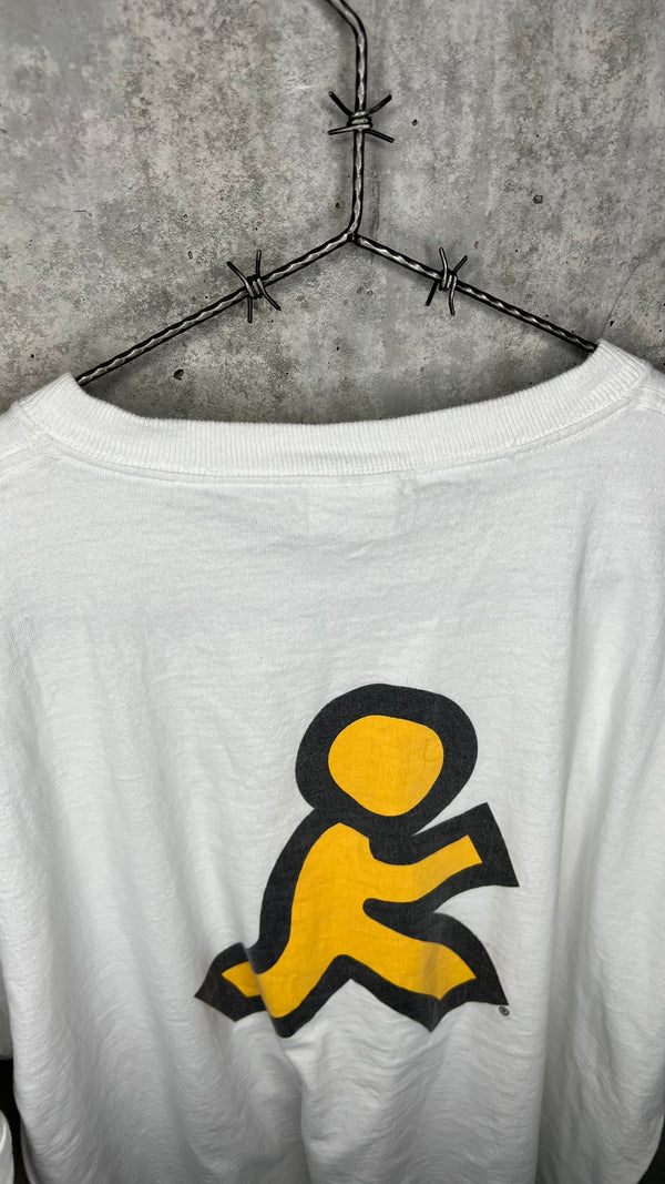 AOL INSTANT MESSENGER TEE | AMERICA ONLINE FRONT HIT | AIM RUNNING MAN BACK HIT