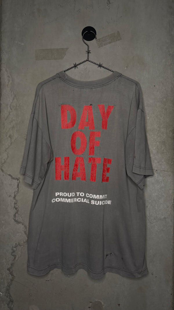 NAILBOMB POINT BLANK TEE | DAY OF HATE ‘PROUD TO COMMIT COMMERCIAL SUICIDE’ BACKHIT