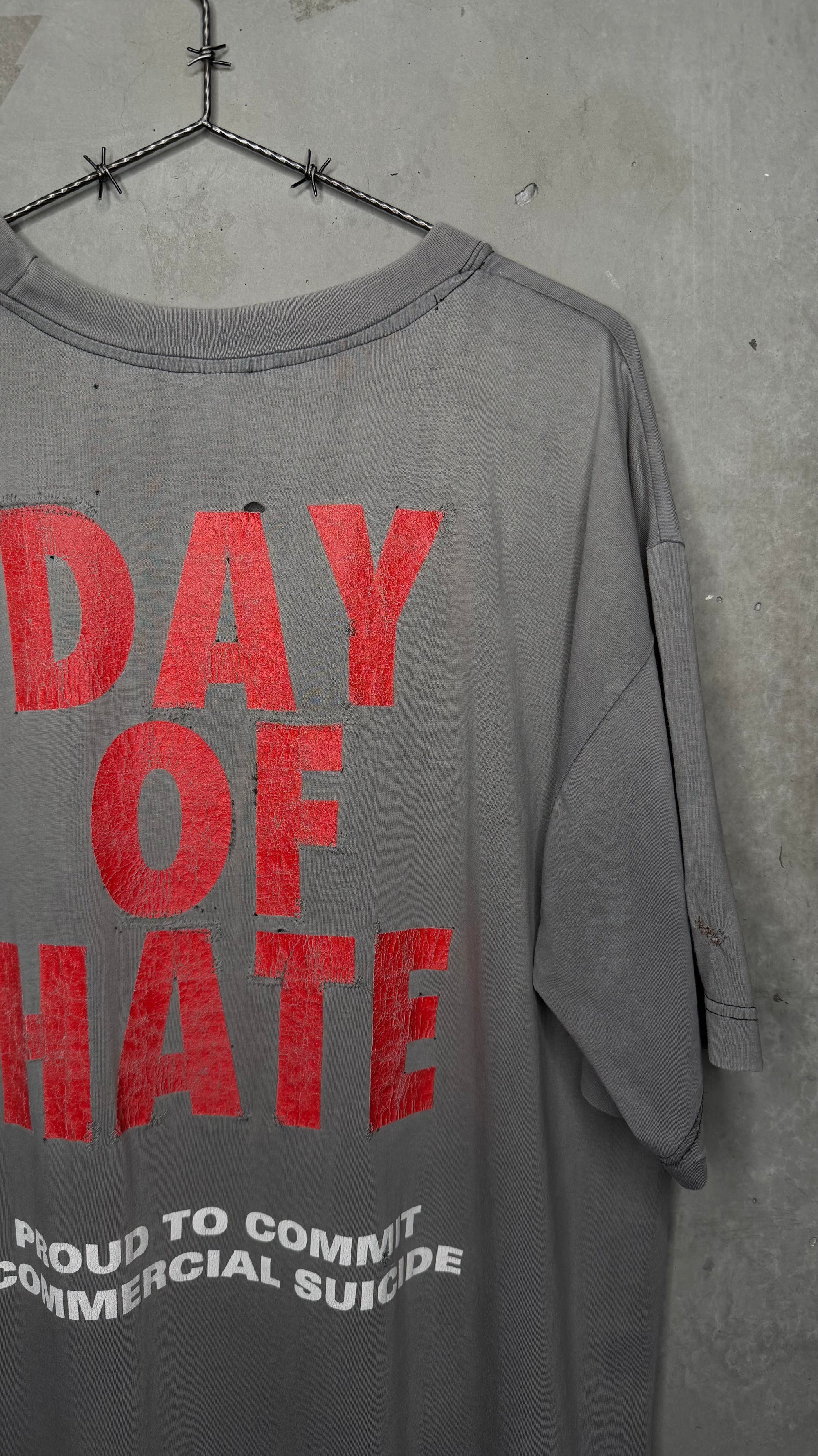 NAILBOMB POINT BLANK TEE | DAY OF HATE ‘PROUD TO COMMIT COMMERCIAL SUICIDE’ BACKHIT