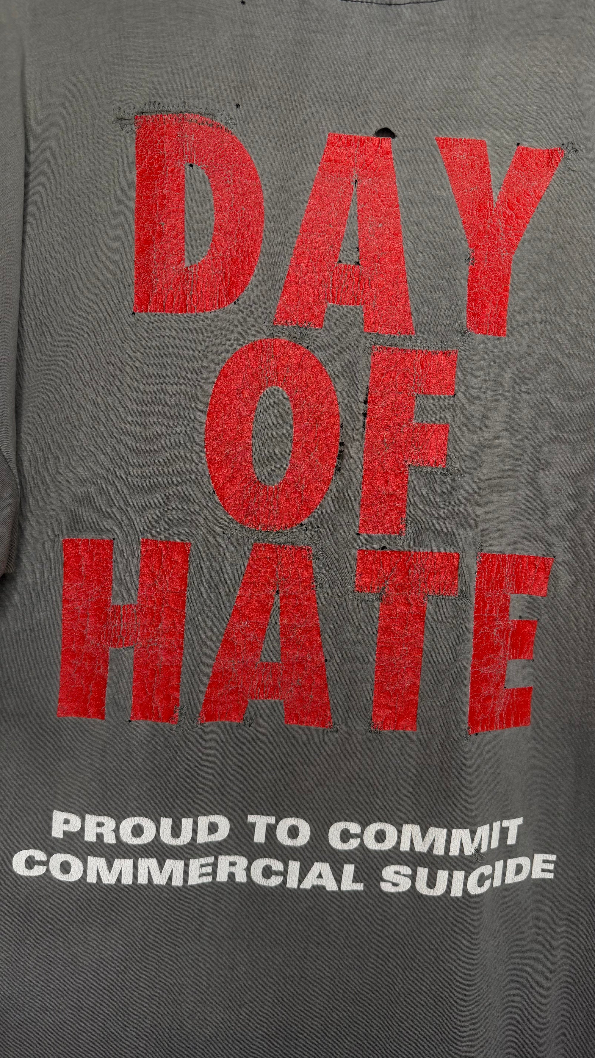 NAILBOMB POINT BLANK TEE | DAY OF HATE ‘PROUD TO COMMIT COMMERCIAL SUICIDE’ BACKHIT