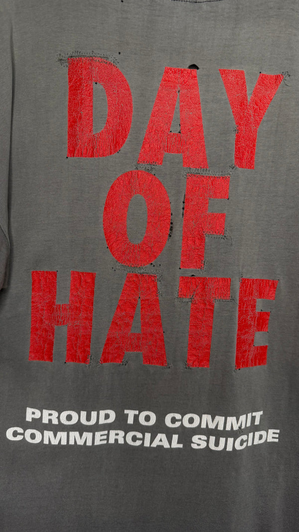 NAILBOMB POINT BLANK TEE | DAY OF HATE ‘PROUD TO COMMIT COMMERCIAL SUICIDE’ BACKHIT