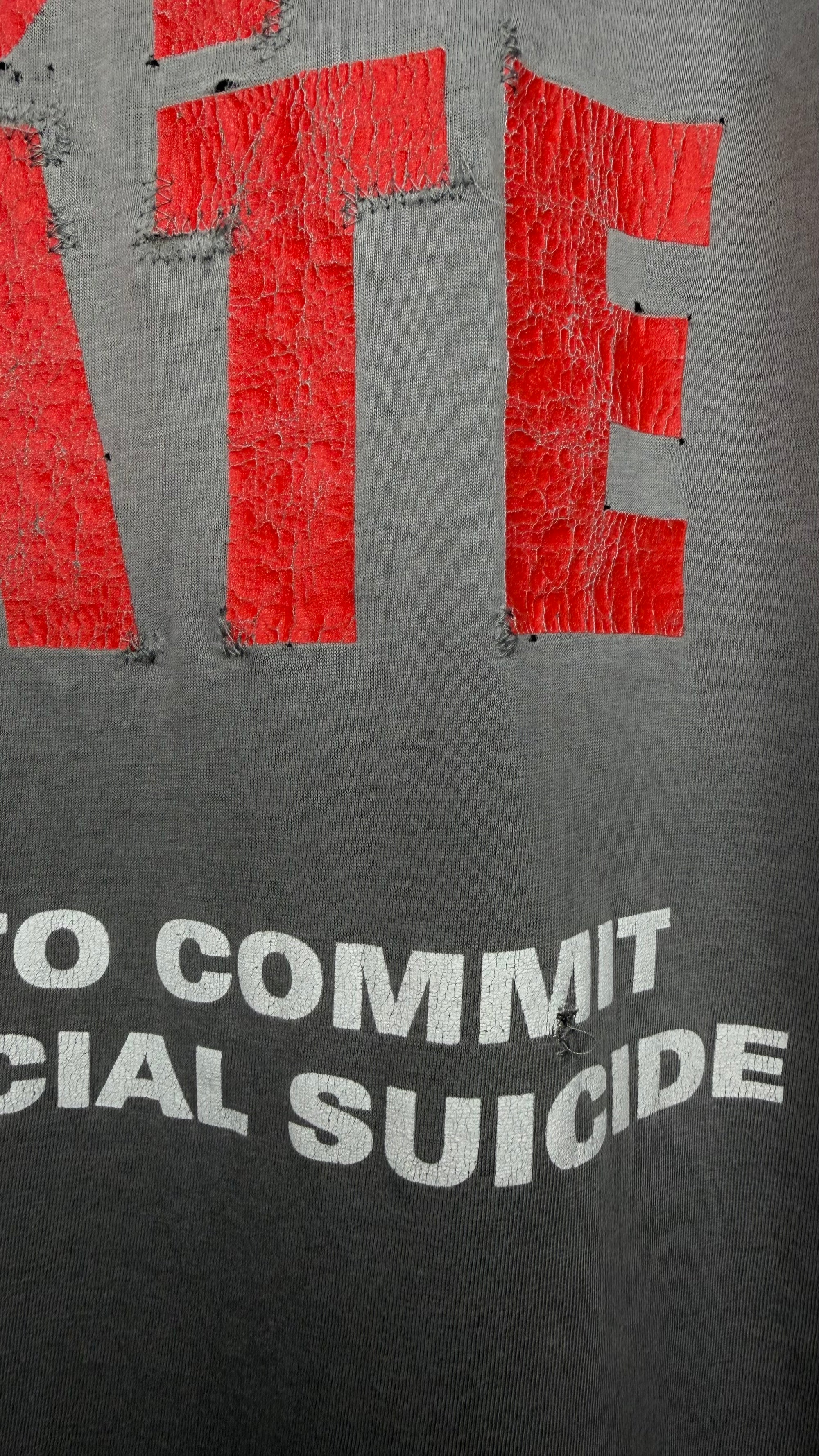 NAILBOMB POINT BLANK TEE | DAY OF HATE ‘PROUD TO COMMIT COMMERCIAL SUICIDE’ BACKHIT