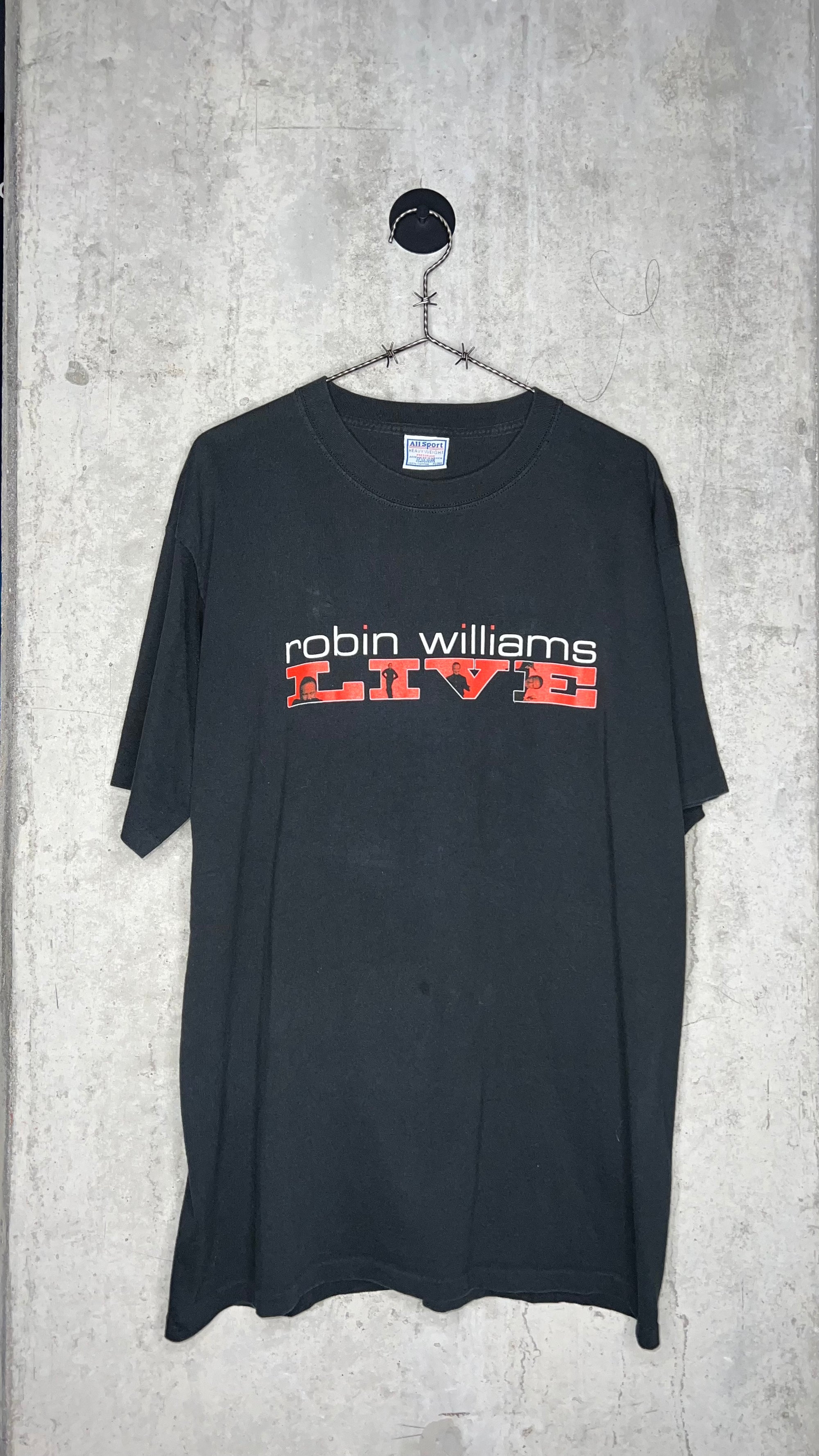 ROBIN WILLIAMS LIVE STANDUP COMEDY TEE | “PARENTAL ADVISORY EXPLICIT CONTENT” BACK HIT