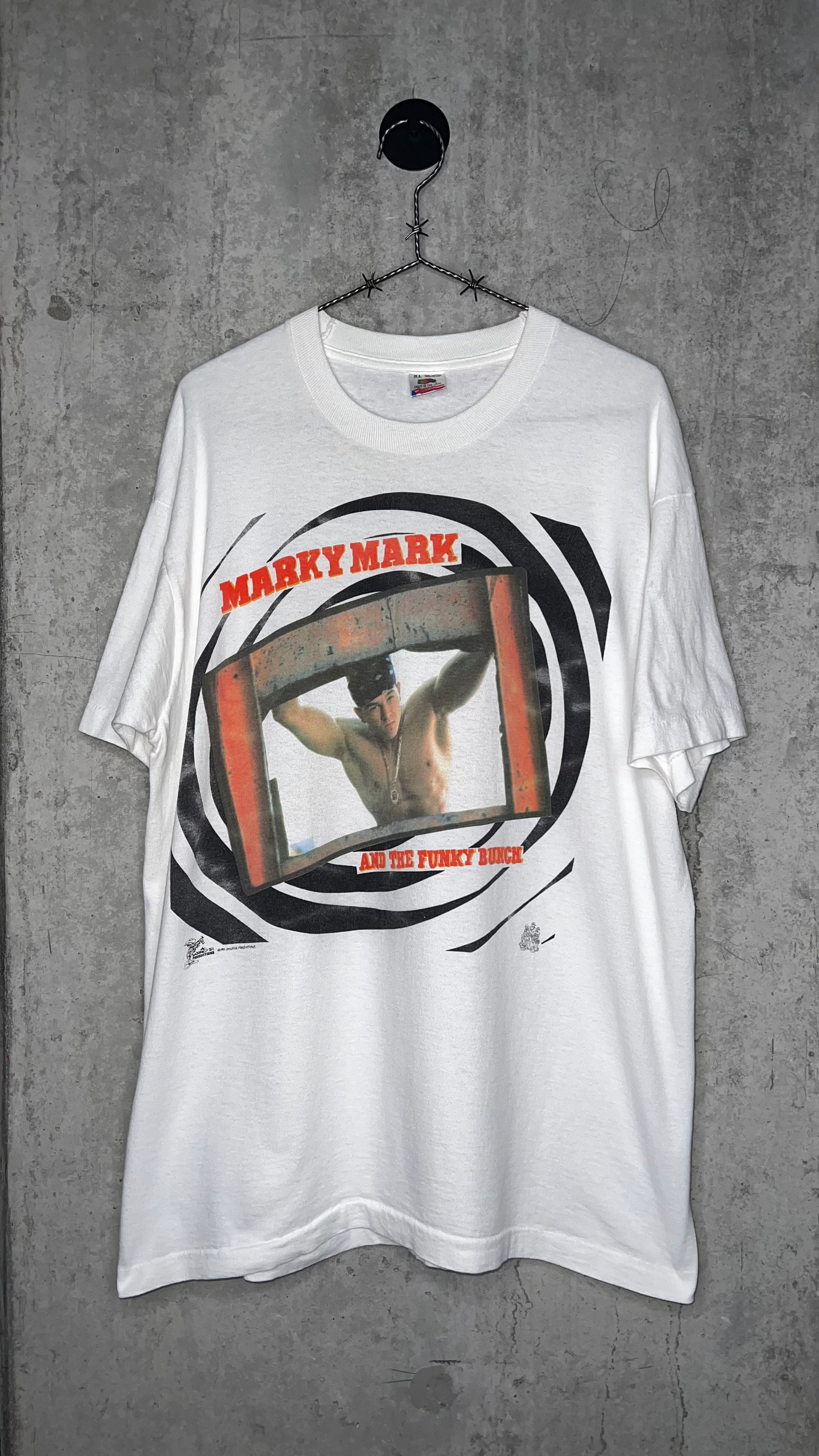MARKY MARK & THE FUNKY BUNCH TEE | RARE DEBUT ALBUM PROMO | MARK WAHLBERG HIP HOP GROUP | INTERSCOPE RECORDS