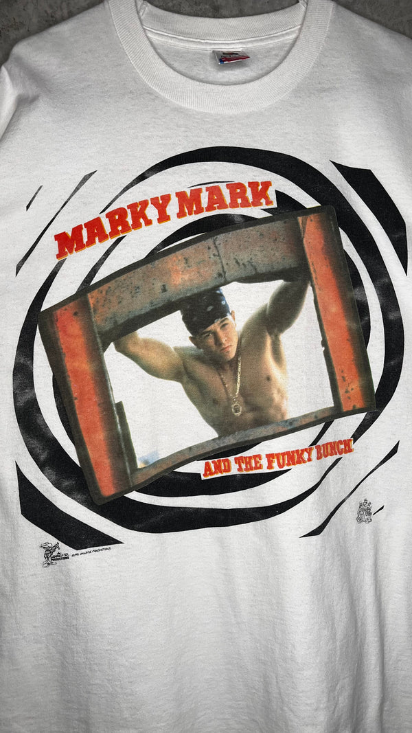 MARKY MARK & THE FUNKY BUNCH TEE | RARE DEBUT ALBUM PROMO | MARK WAHLBERG HIP HOP GROUP | INTERSCOPE RECORDS