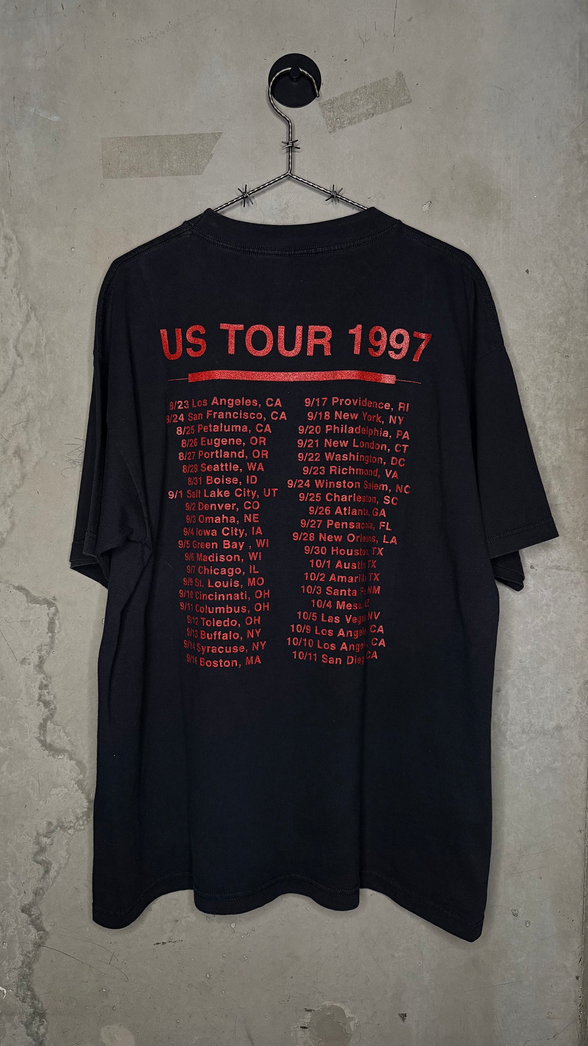 L7 US TOUR 97’ GLITTER PRINT LOGO TEE