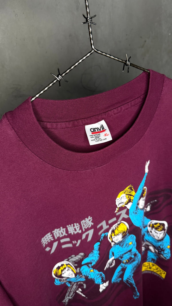 SONIC YOUTH HYSTERIC GLAMOUR ASTRONAUTS TEE | MAROON VARIANT