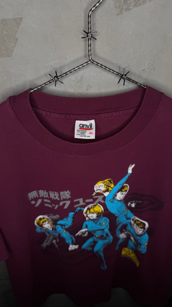 SONIC YOUTH HYSTERIC GLAMOUR ASTRONAUTS TEE | MAROON VARIANT