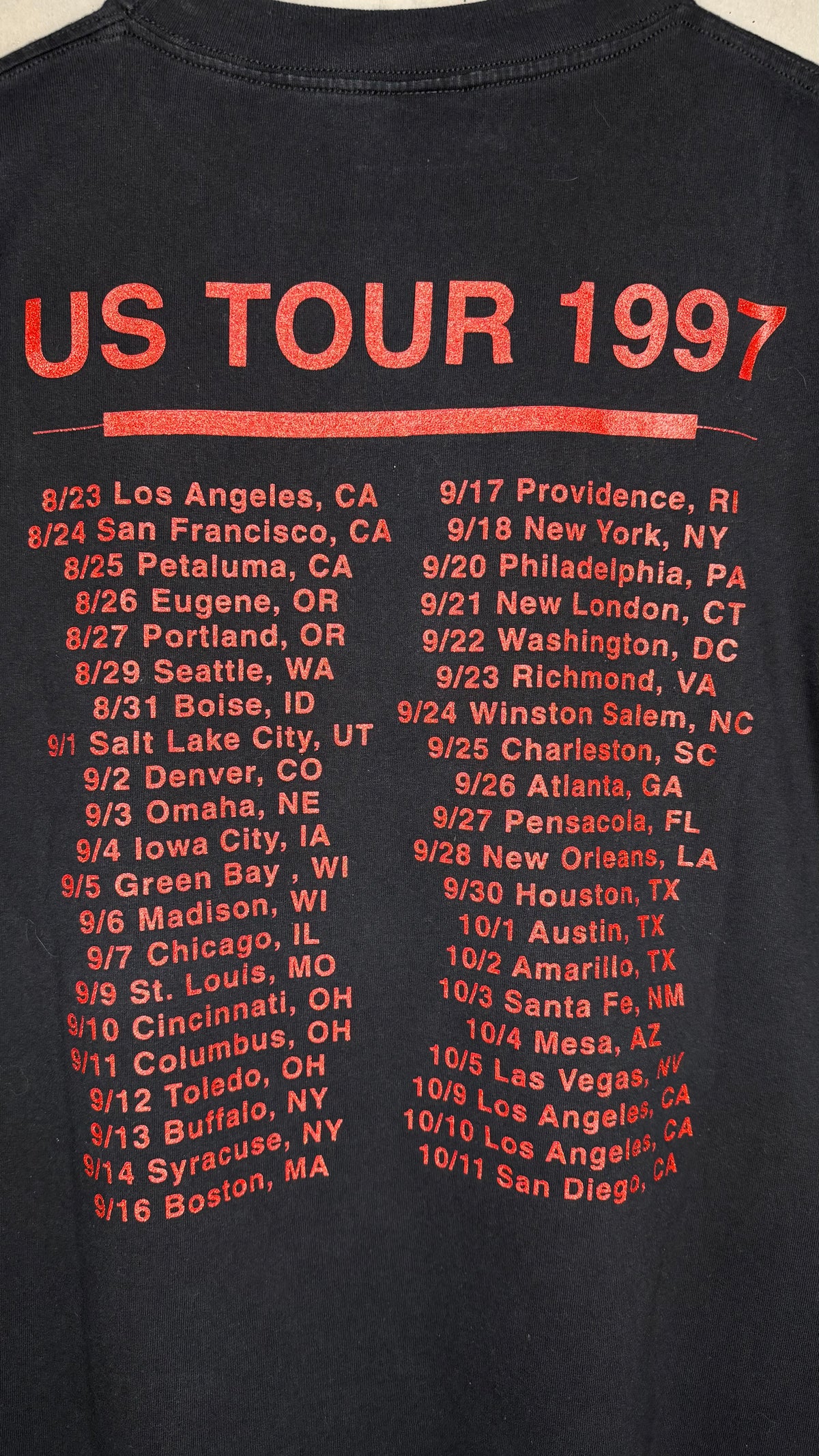L7 US TOUR 97’ GLITTER PRINT LOGO TEE