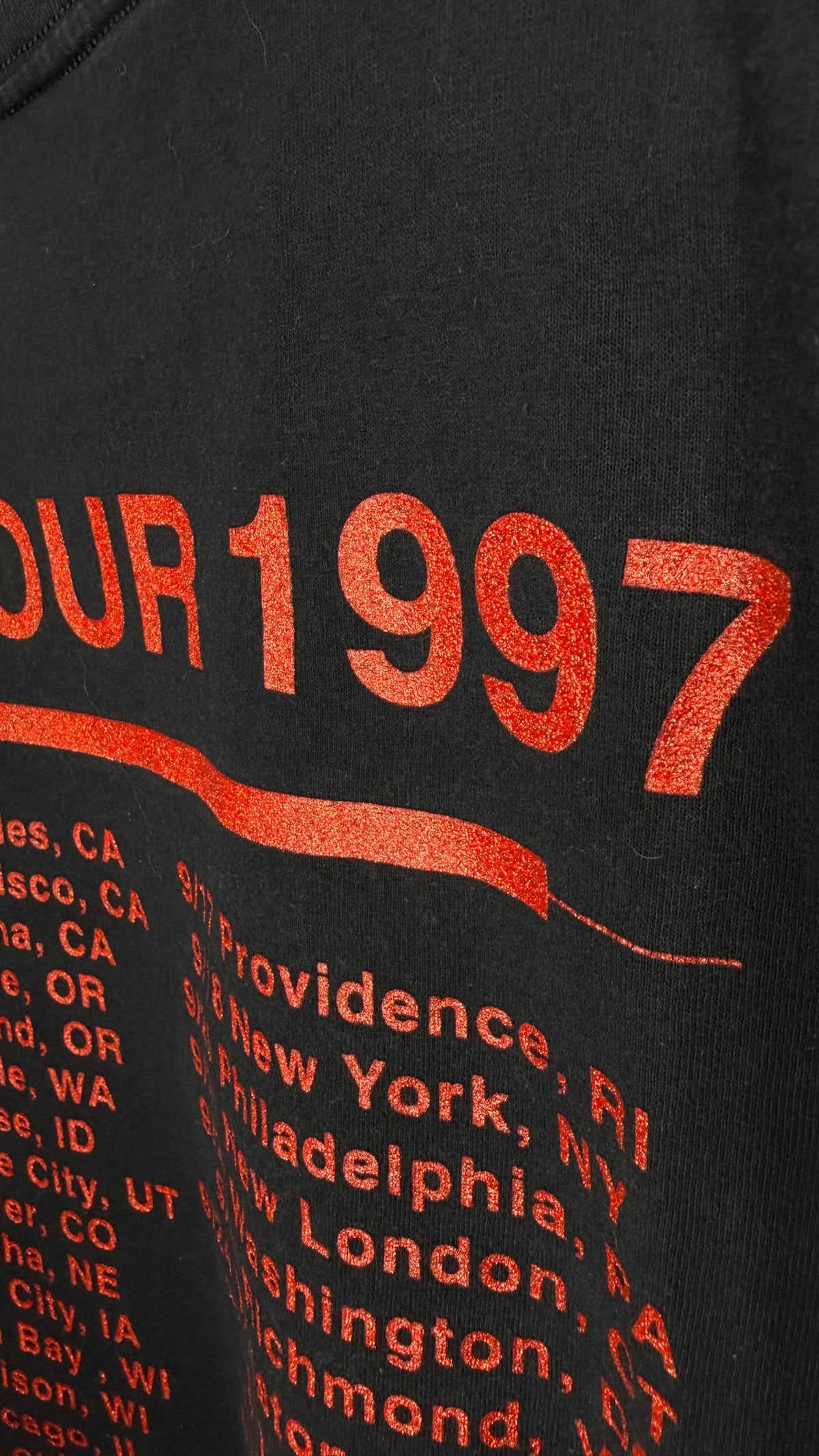 L7 US TOUR 97’ GLITTER PRINT LOGO TEE