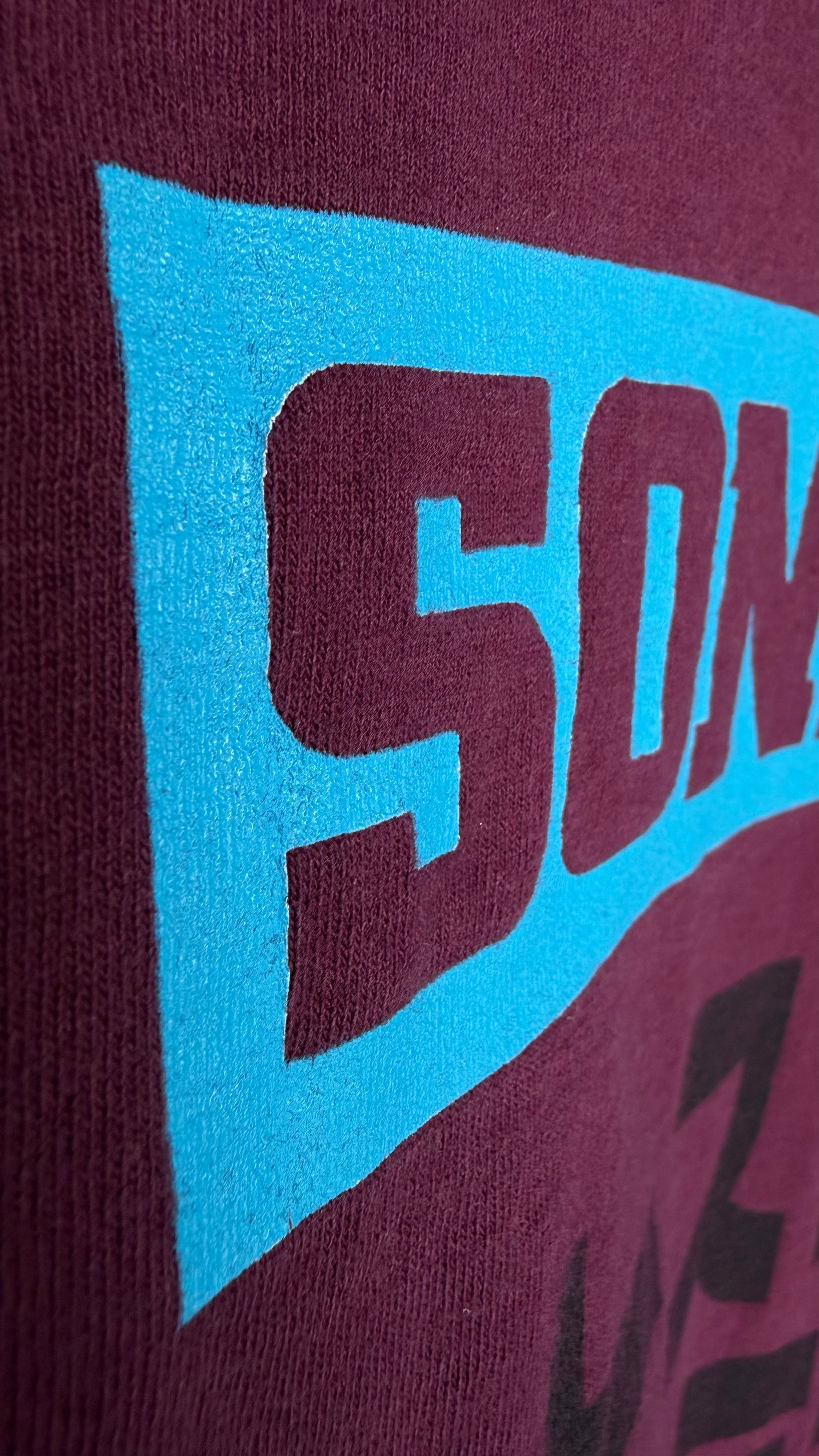 SONIC YOUTH HYSTERIC GLAMOUR ASTRONAUTS TEE | MAROON VARIANT