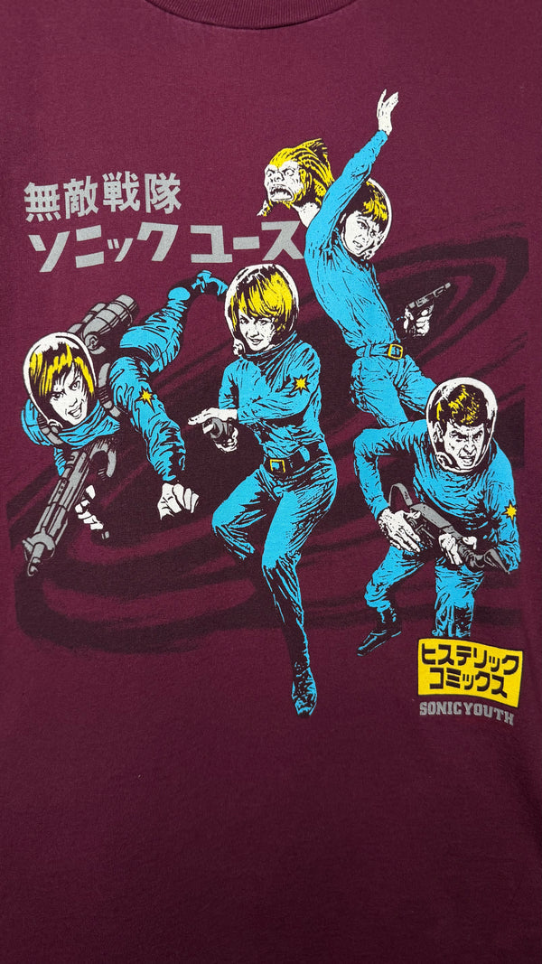 SONIC YOUTH HYSTERIC GLAMOUR ASTRONAUTS TEE | MAROON VARIANT