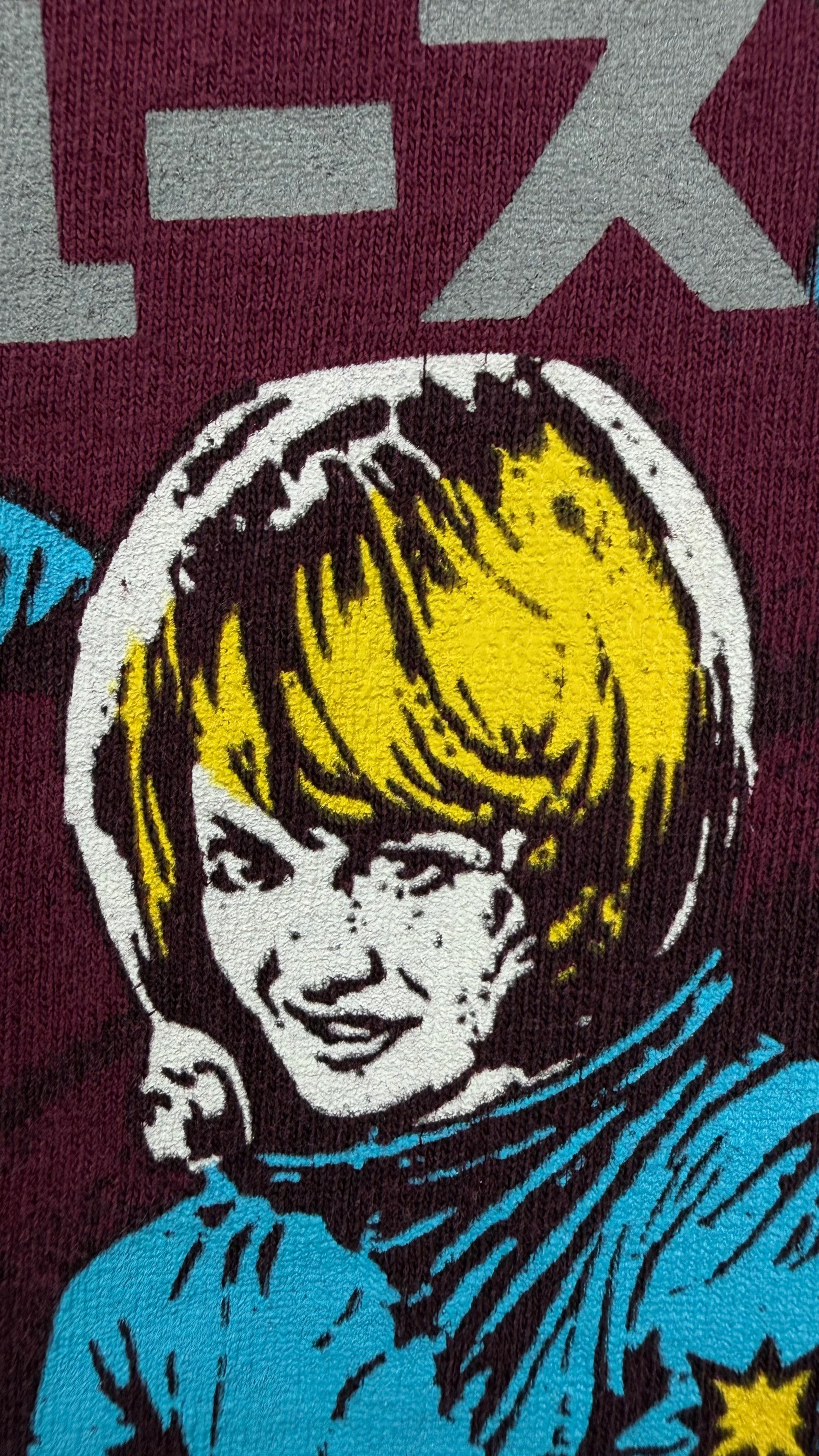 SONIC YOUTH HYSTERIC GLAMOUR ASTRONAUTS TEE | MAROON VARIANT