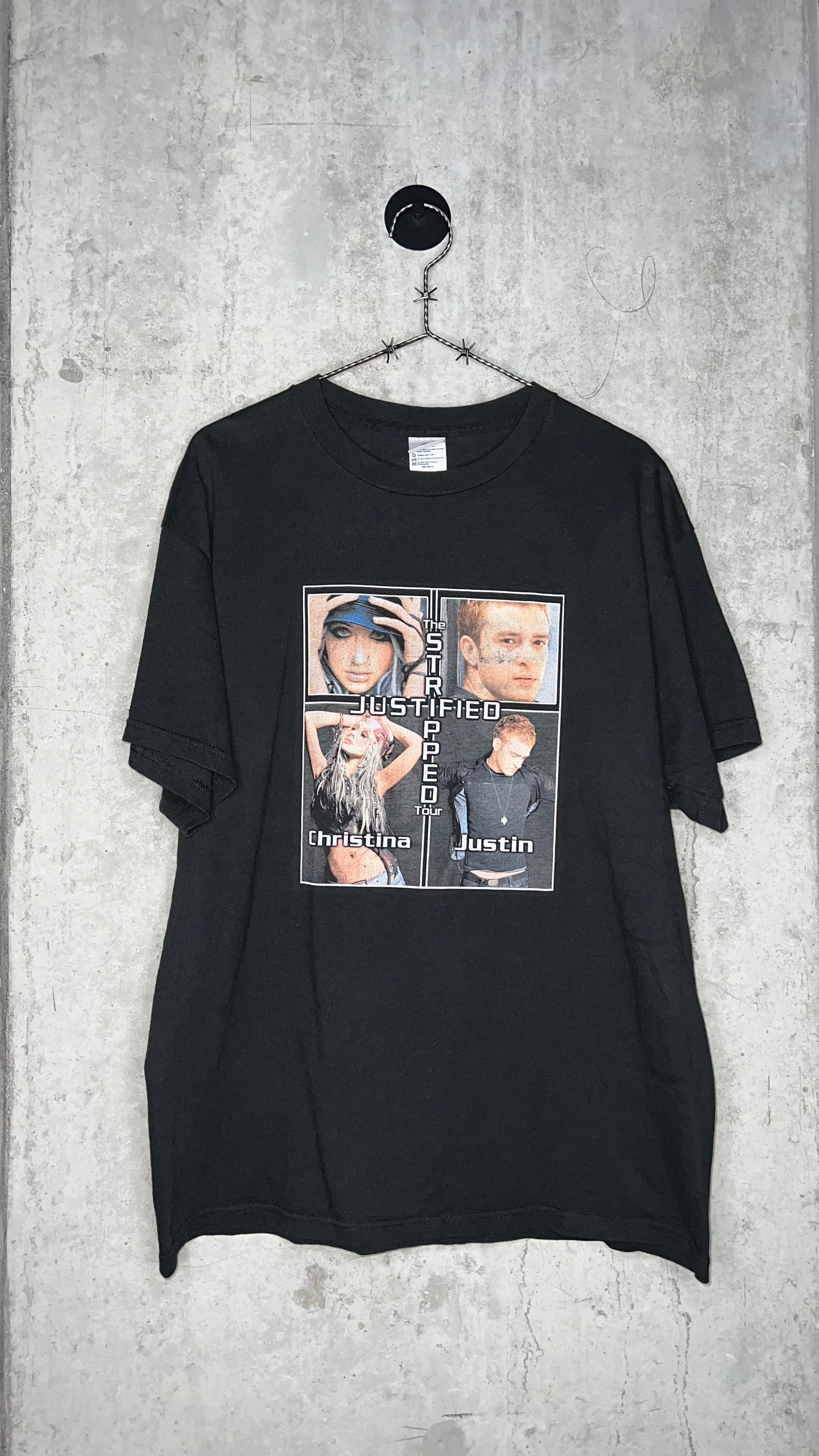 JUSTIFIED STRIPPED TOUR TEE | JUSTIN TIMBERLAKE & CHRISTINA AGUILERA