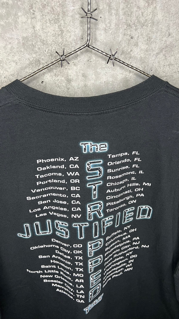 JUSTIFIED STRIPPED TOUR TEE | JUSTIN TIMBERLAKE & CHRISTINA AGUILERA