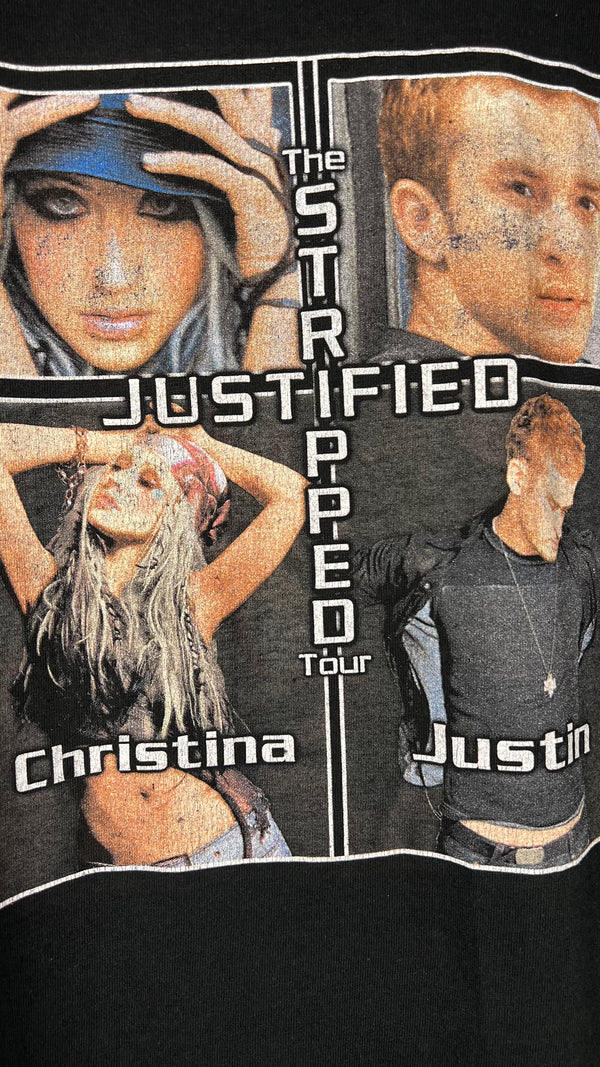 JUSTIFIED STRIPPED TOUR TEE | JUSTIN TIMBERLAKE & CHRISTINA AGUILERA