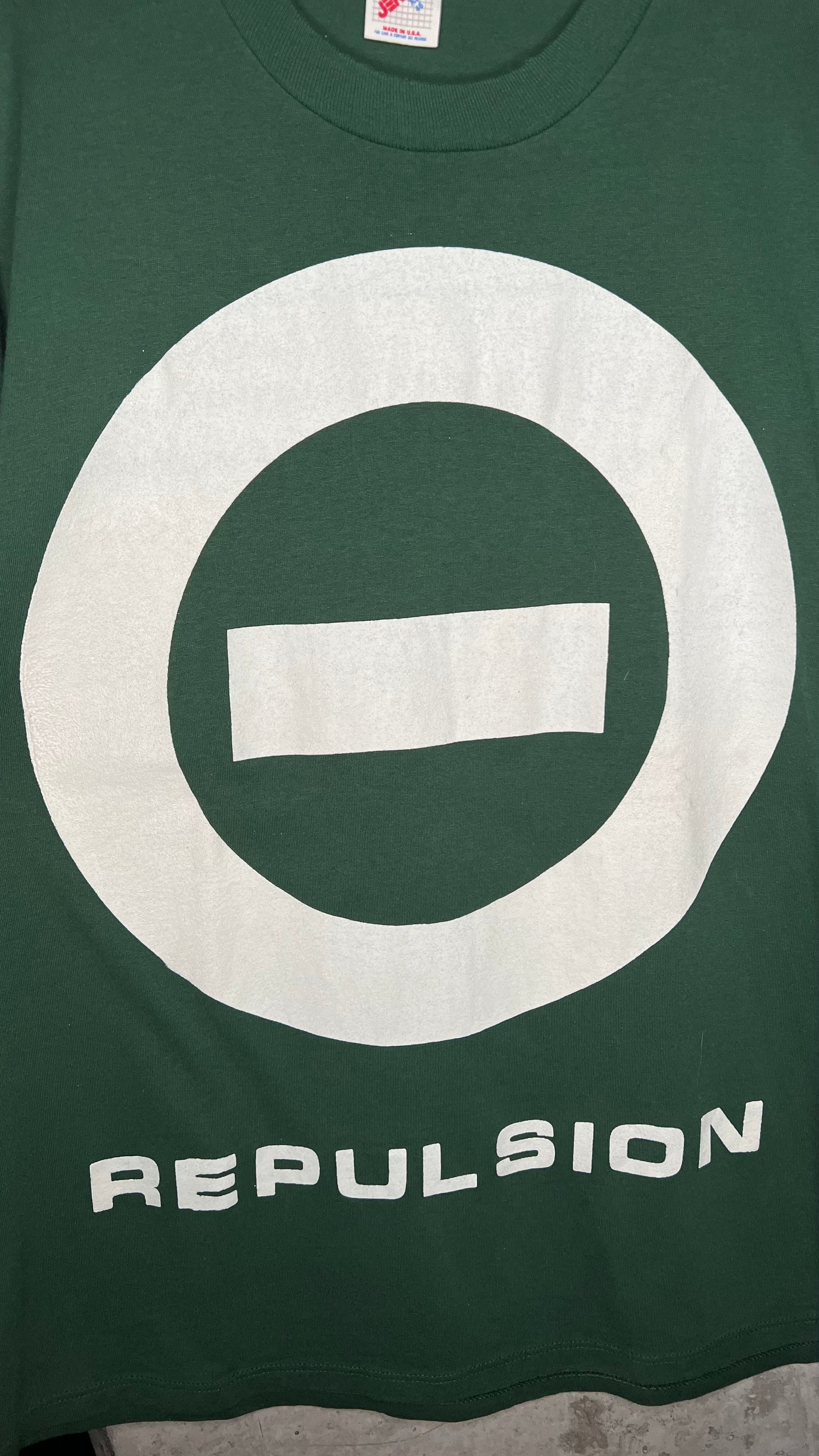 REPULSION ‘SLOW, DEEP & HARD’ 89’-90’ TEE |  TYPE O NEGATIVE ULTRA RARE EARLY ERA (PRE-NAME CHANGE) | HAND PRINTED BY THE BAND