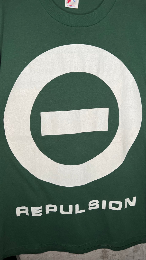 REPULSION ‘SLOW, DEEP & HARD’ 89’-90’ TEE |  TYPE O NEGATIVE ULTRA RARE EARLY ERA (PRE-NAME CHANGE) | HAND PRINTED BY THE BAND
