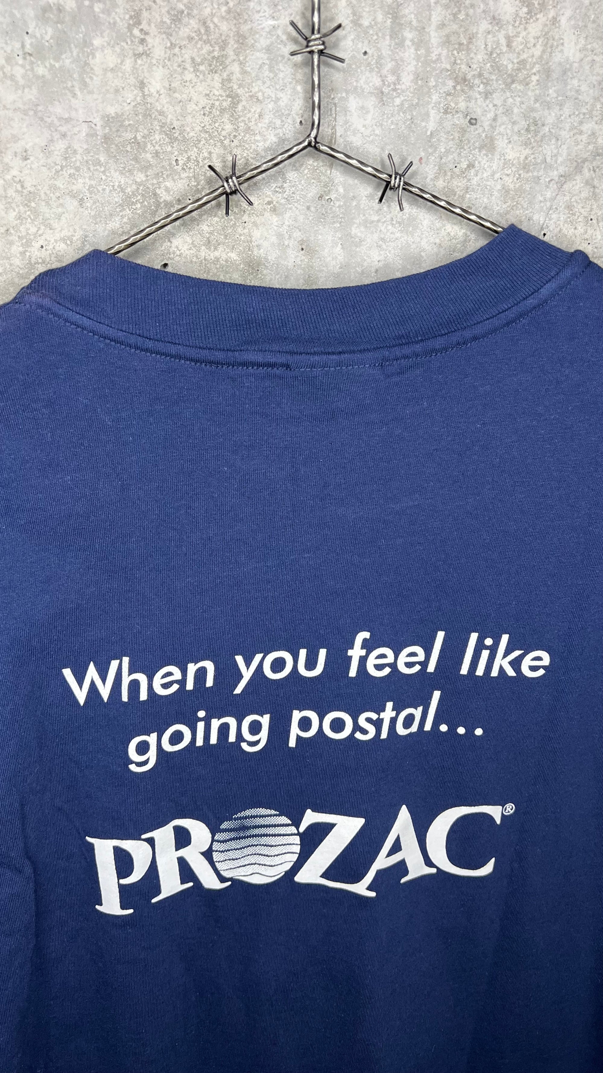 PROZAC GOING POSTAL USPS DRUG TEE | DON’T SHOOT! (I JUST WANT SOME STAMPS)