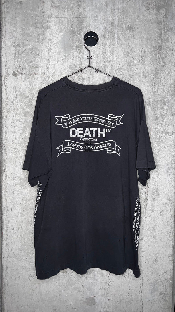 DEATH CIGARETTES TEE | ‘TOO BAD YOU’RE GONNA DIE’ | SKULL & CROSSBONES