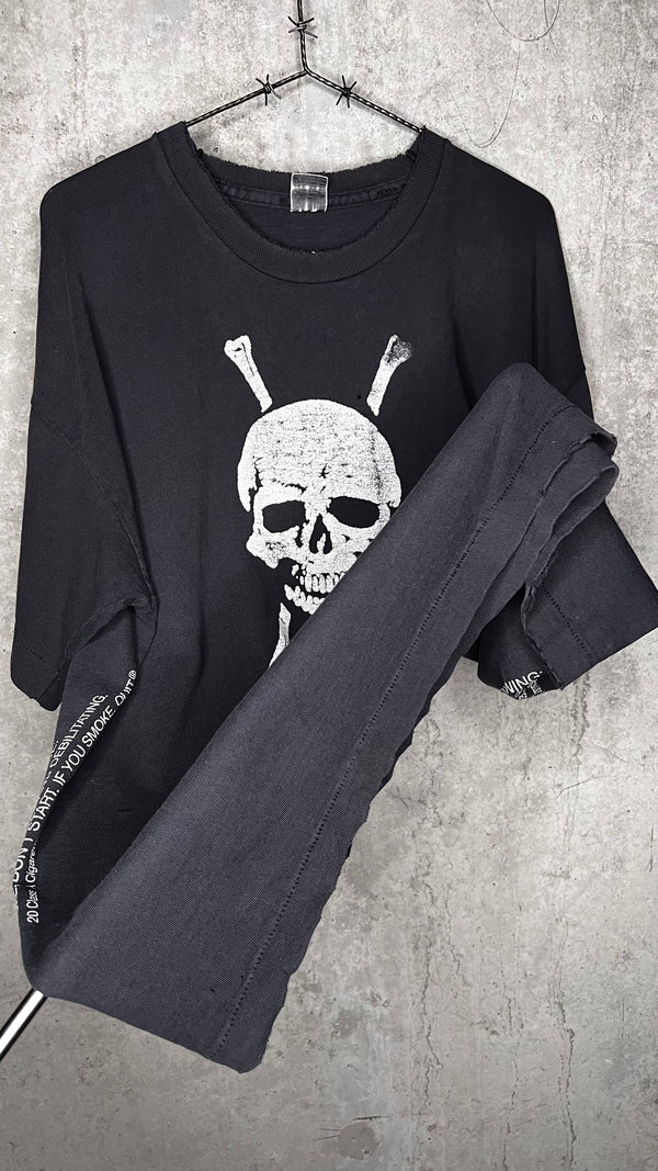 DEATH CIGARETTES TEE | ‘TOO BAD YOU’RE GONNA DIE’ | SKULL & CROSSBONES