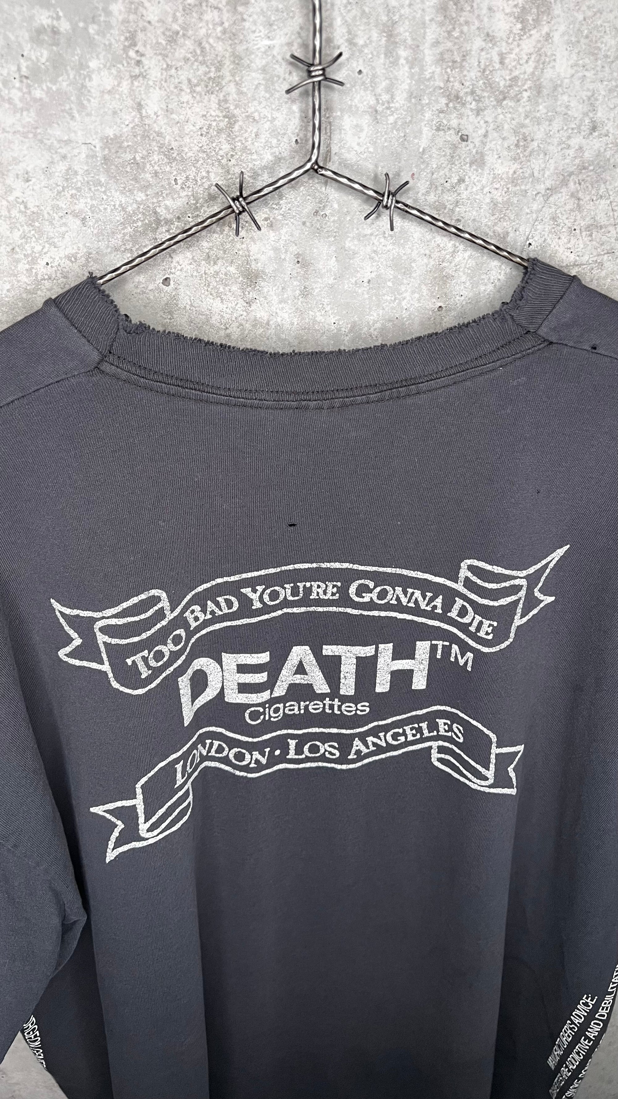 DEATH CIGARETTES TEE | ‘TOO BAD YOU’RE GONNA DIE’ | SKULL & CROSSBONES