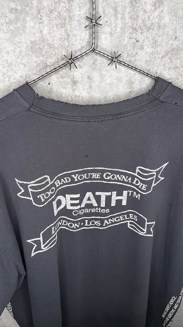 DEATH CIGARETTES TEE | ‘TOO BAD YOU’RE GONNA DIE’ | SKULL & CROSSBONES