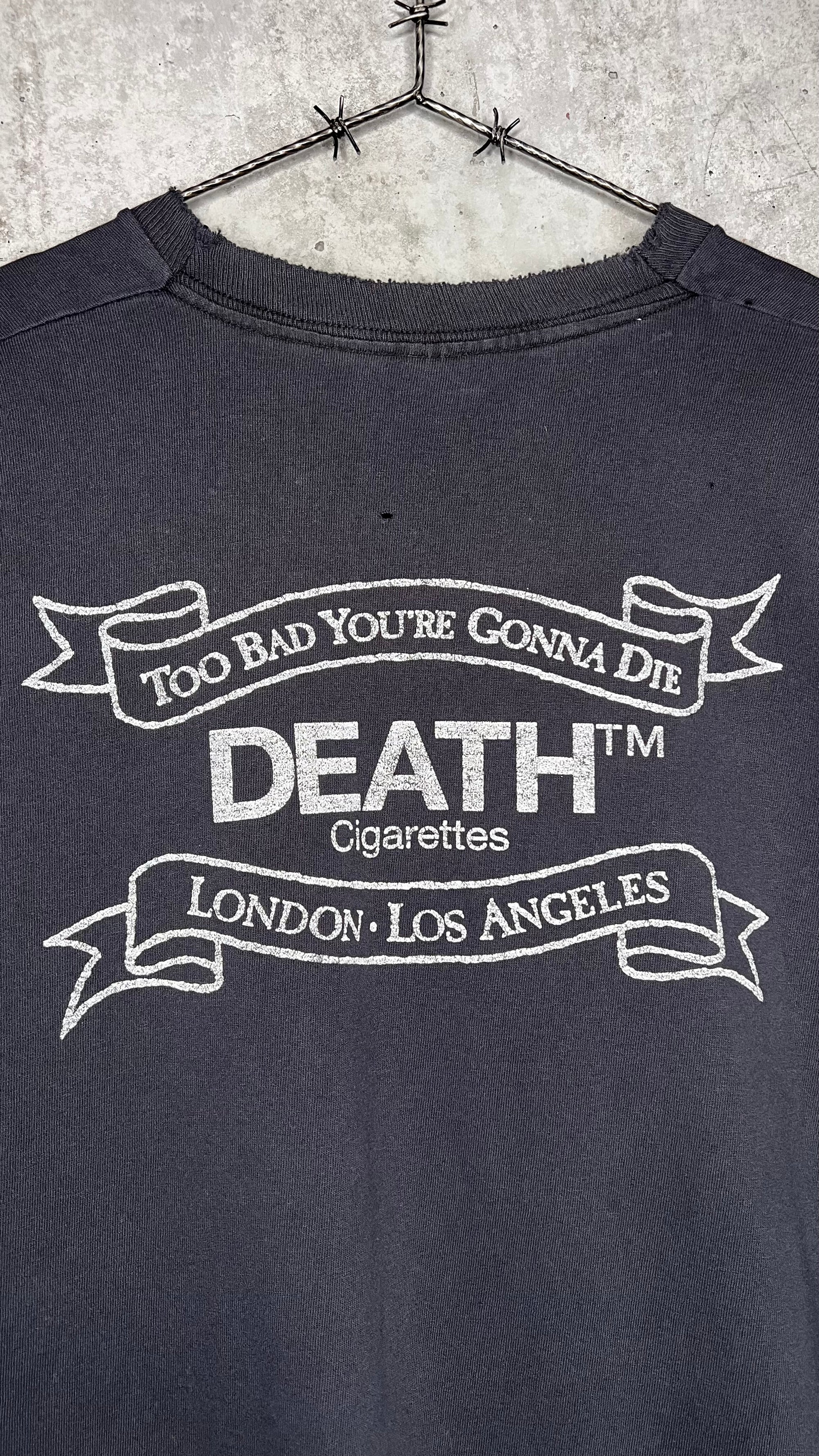 DEATH CIGARETTES TEE | ‘TOO BAD YOU’RE GONNA DIE’ | SKULL & CROSSBONES