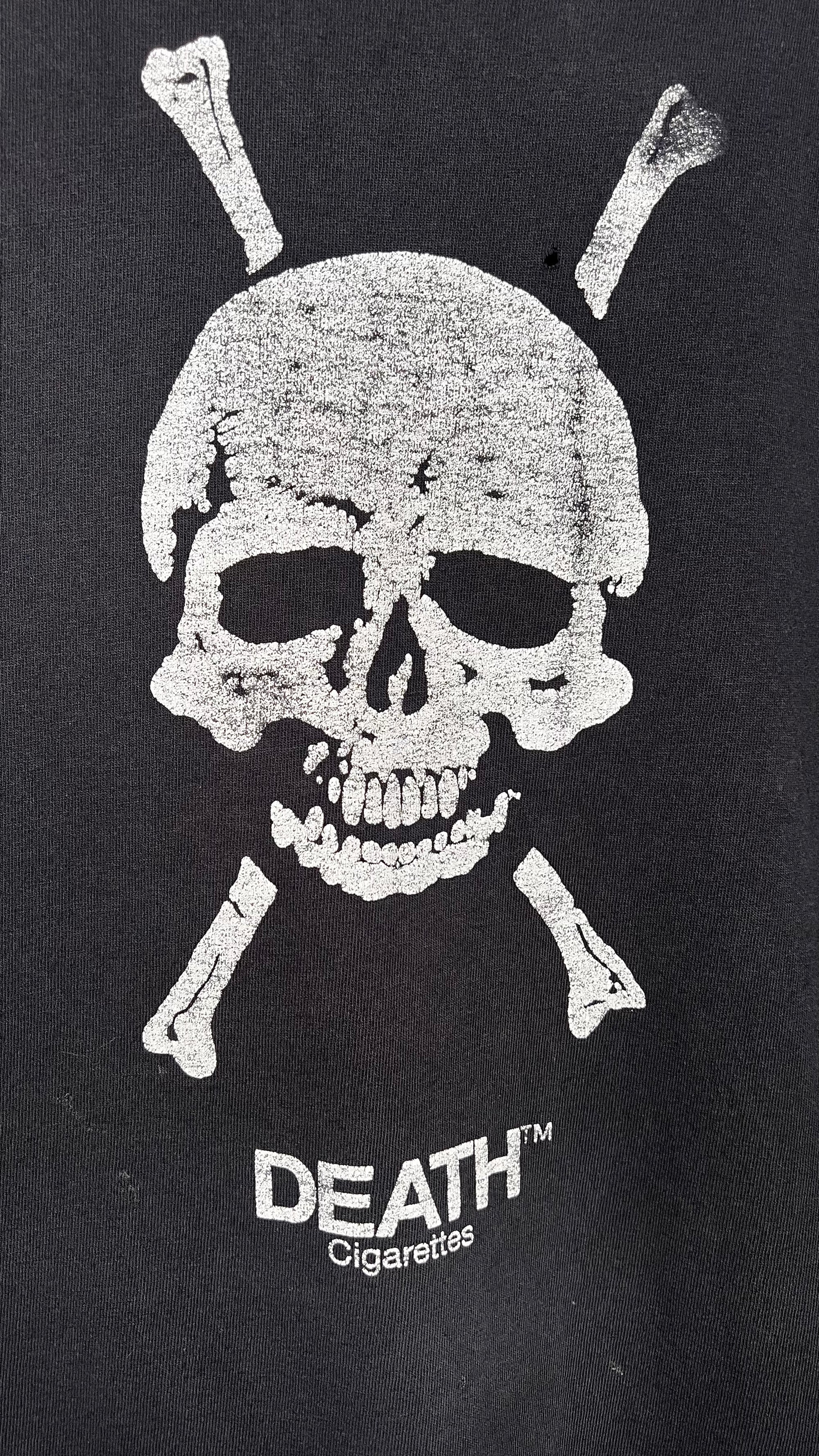 DEATH CIGARETTES TEE | ‘TOO BAD YOU’RE GONNA DIE’ | SKULL & CROSSBONES