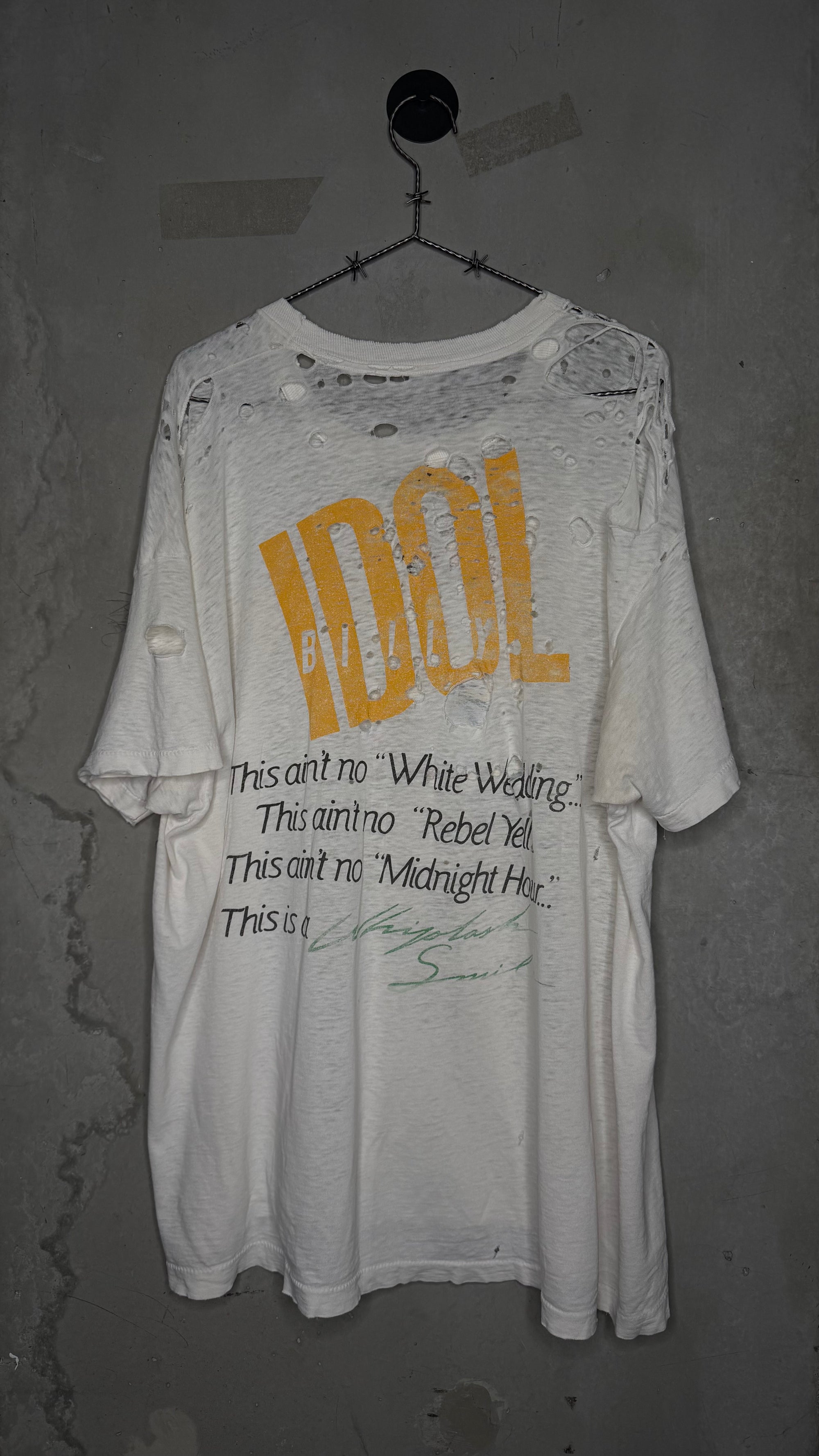 BILLY IDOL WHIPLASH SMILE THRASHED TEE