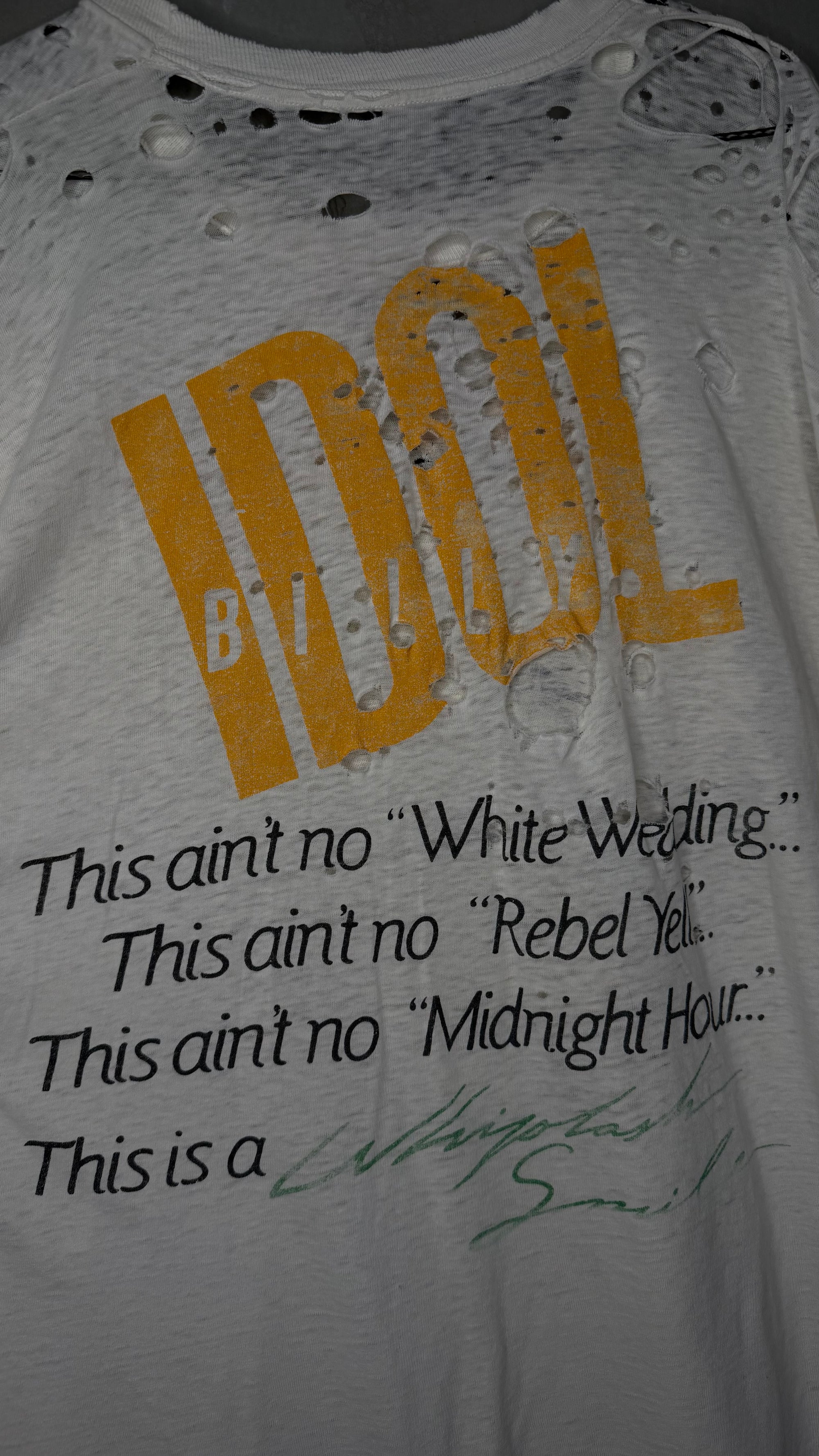 BILLY IDOL WHIPLASH SMILE THRASHED TEE