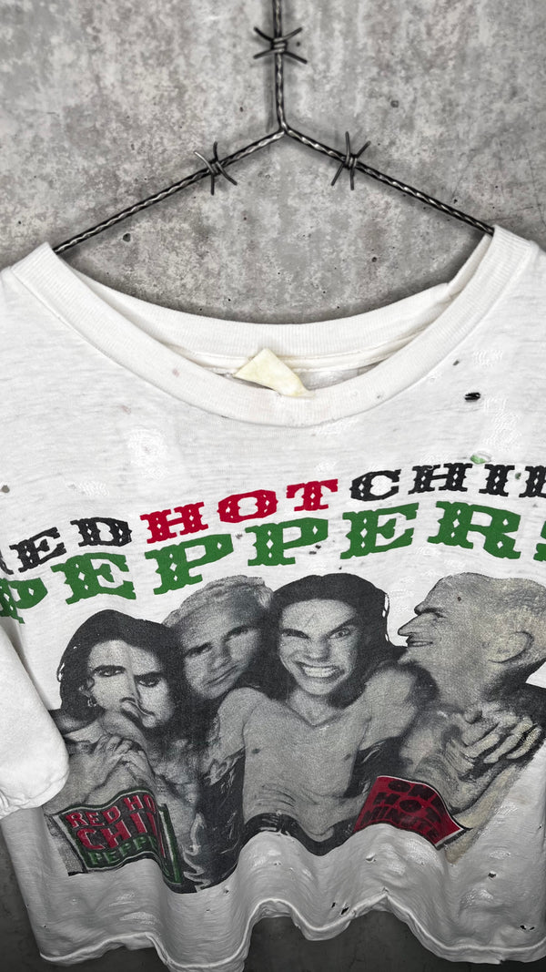 RED HOT CHILI PEPPERS RARE 96’ ONE HOT MINUTE TOUR PARKING LOT TEE | BEAUTIFULLY THRASHED