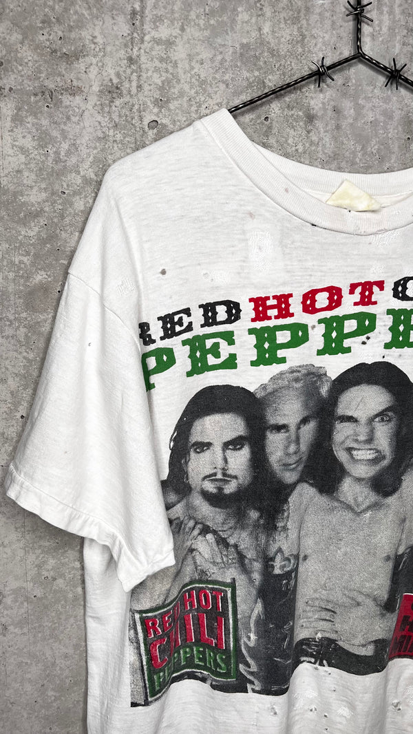 RED HOT CHILI PEPPERS RARE 96’ ONE HOT MINUTE TOUR PARKING LOT TEE | BEAUTIFULLY THRASHED