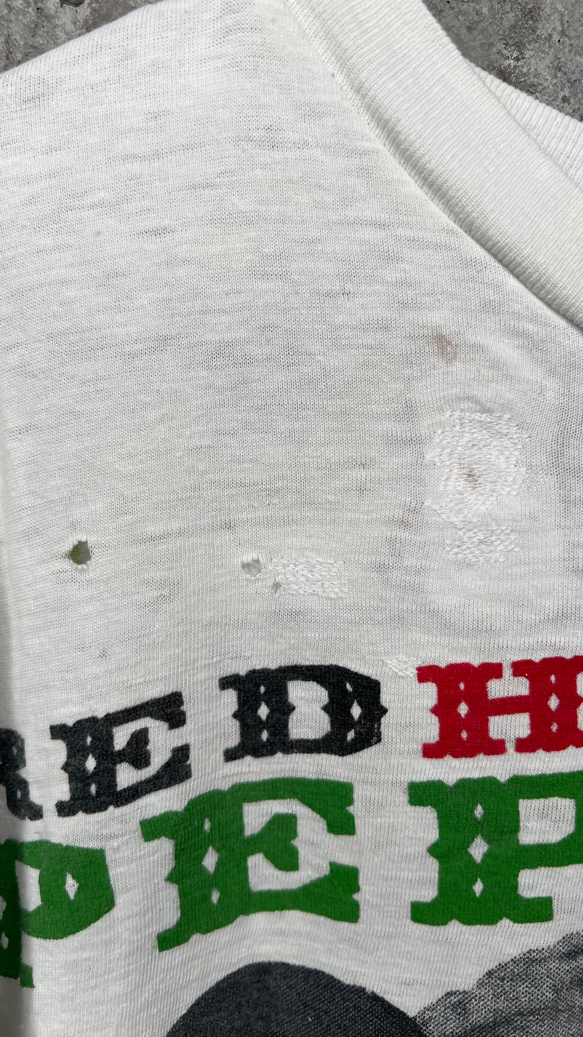 RED HOT CHILI PEPPERS RARE 96’ ONE HOT MINUTE TOUR PARKING LOT TEE | BEAUTIFULLY THRASHED