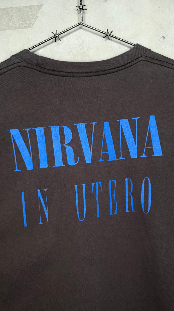 NIRVANA IN UTERO RAPE ME EURO BOOTLEG LONGSLEEVE TEE