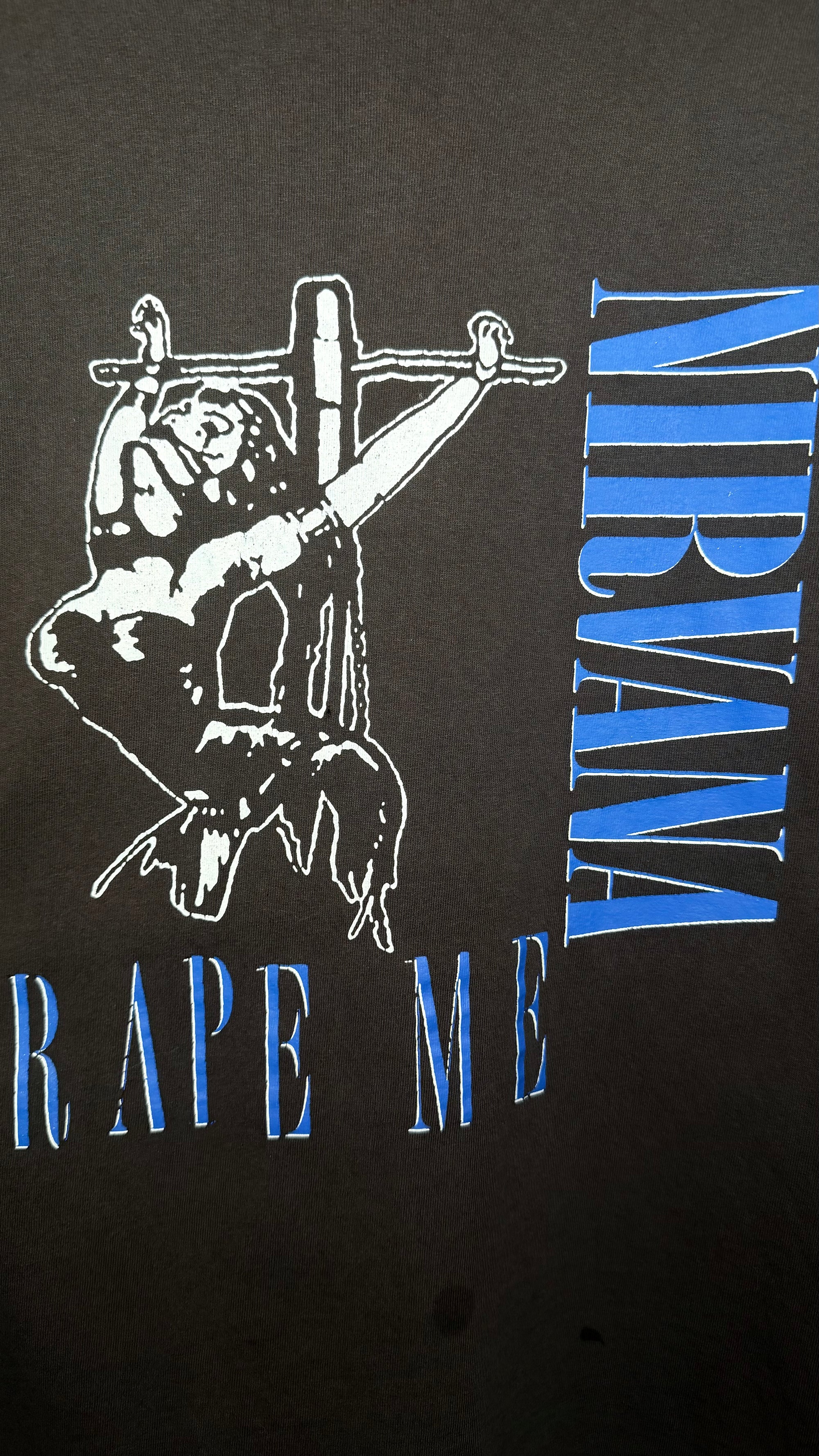 NIRVANA IN UTERO RAPE ME EURO BOOTLEG LONGSLEEVE TEE