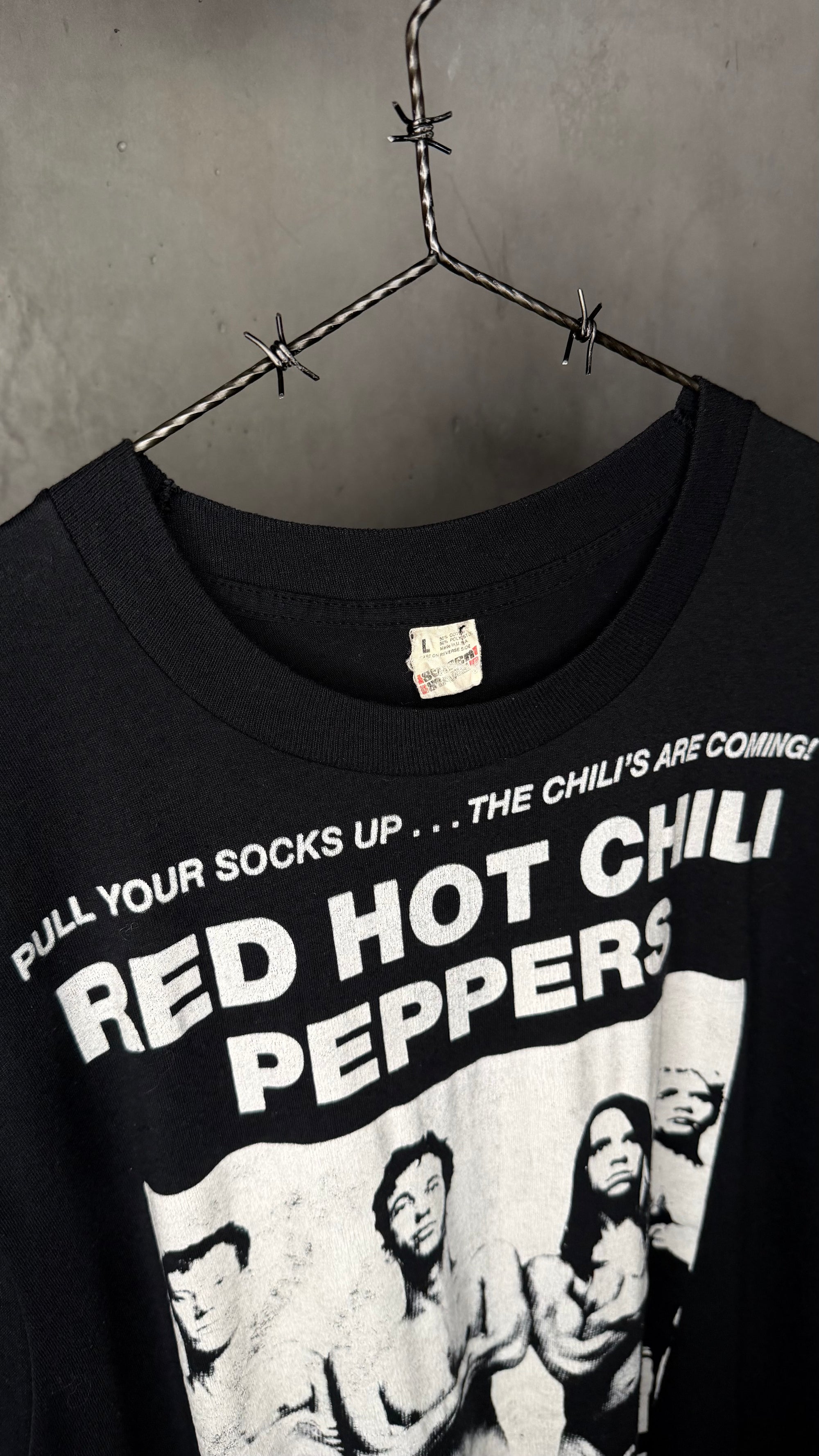 THE RED HOT CHILI PEPPERS ‘FIGHT LIKE A BRAVE’ SINGLE PROMO TEE | COCKS IN A SOCK