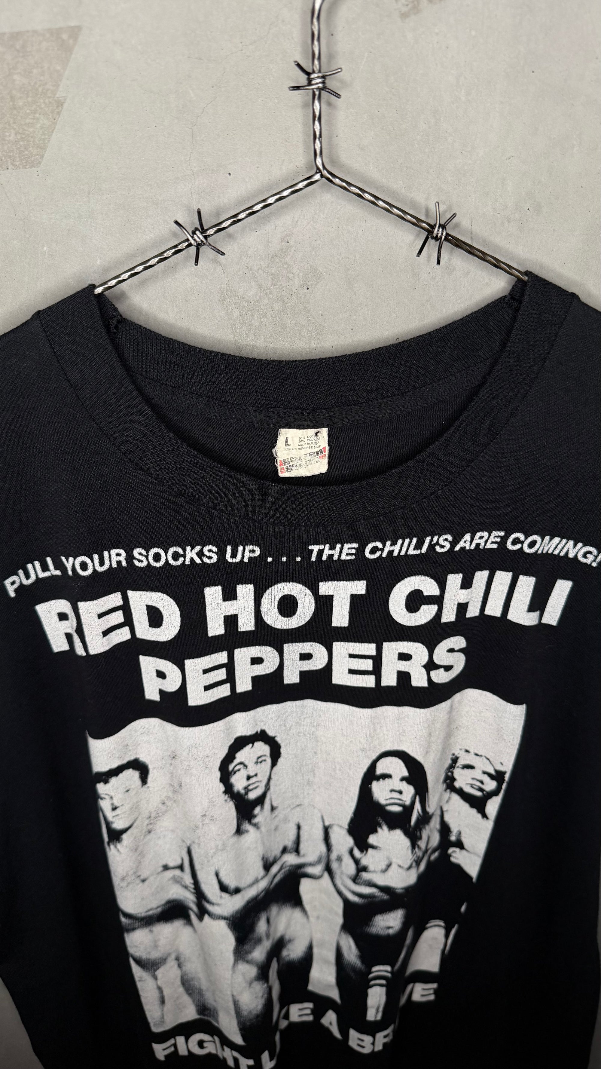 THE RED HOT CHILI PEPPERS ‘FIGHT LIKE A BRAVE’ SINGLE PROMO TEE | COCKS IN A SOCK