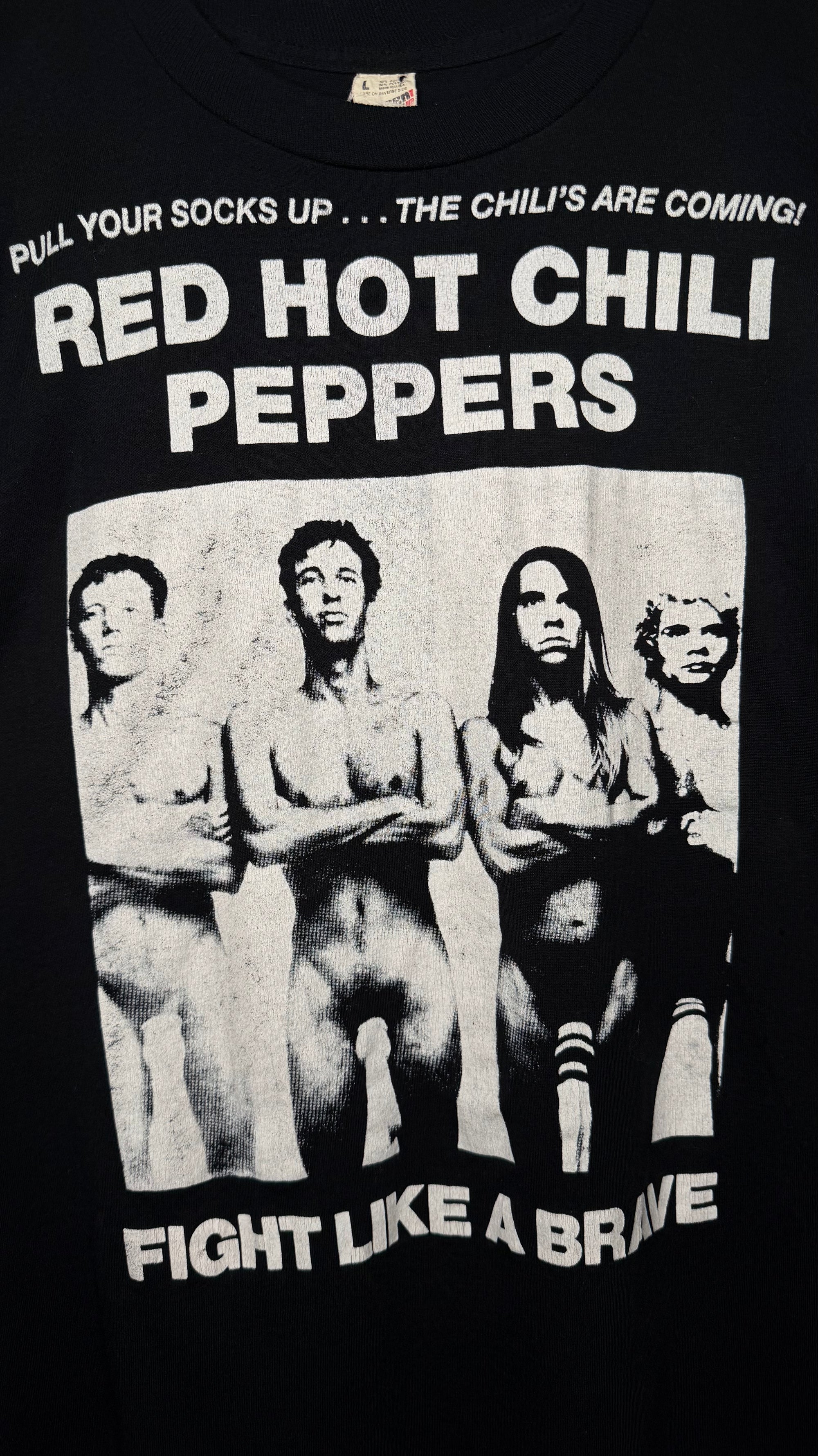 THE RED HOT CHILI PEPPERS ‘FIGHT LIKE A BRAVE’ SINGLE PROMO TEE | COCKS IN A SOCK
