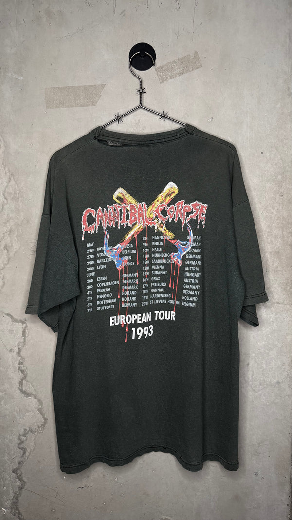 CANNIBAL CORPSE HAMMER SMASHED FACE FADED EURO TOUR TEE