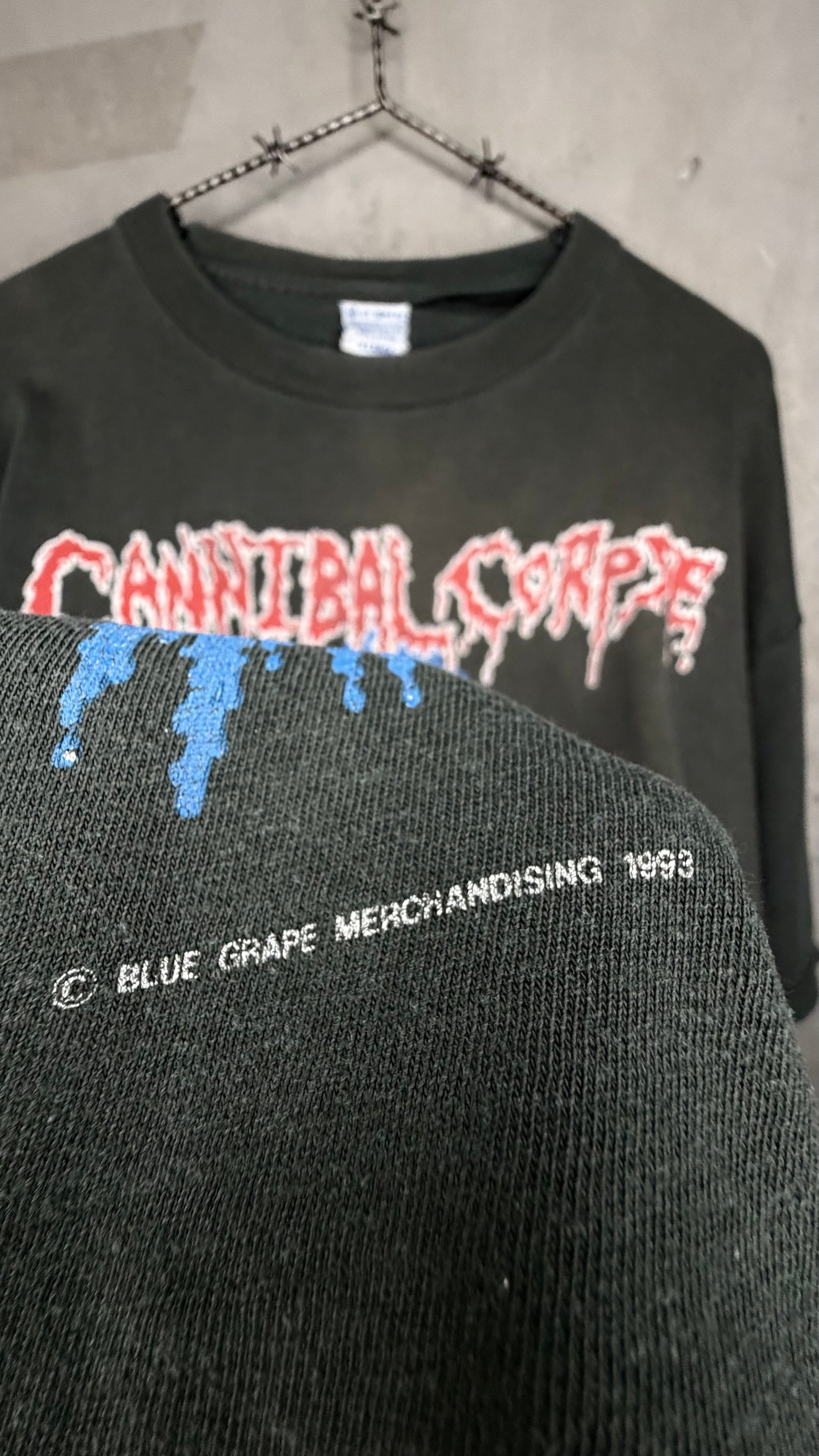 CANNIBAL CORPSE HAMMER SMASHED FACE FADED EURO TOUR TEE