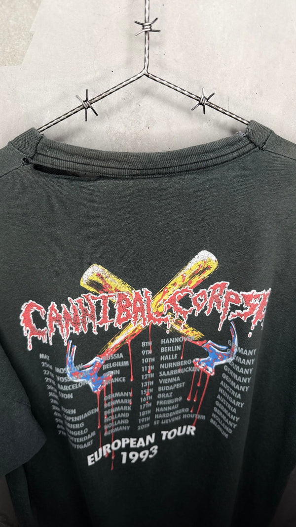 CANNIBAL CORPSE HAMMER SMASHED FACE FADED EURO TOUR TEE