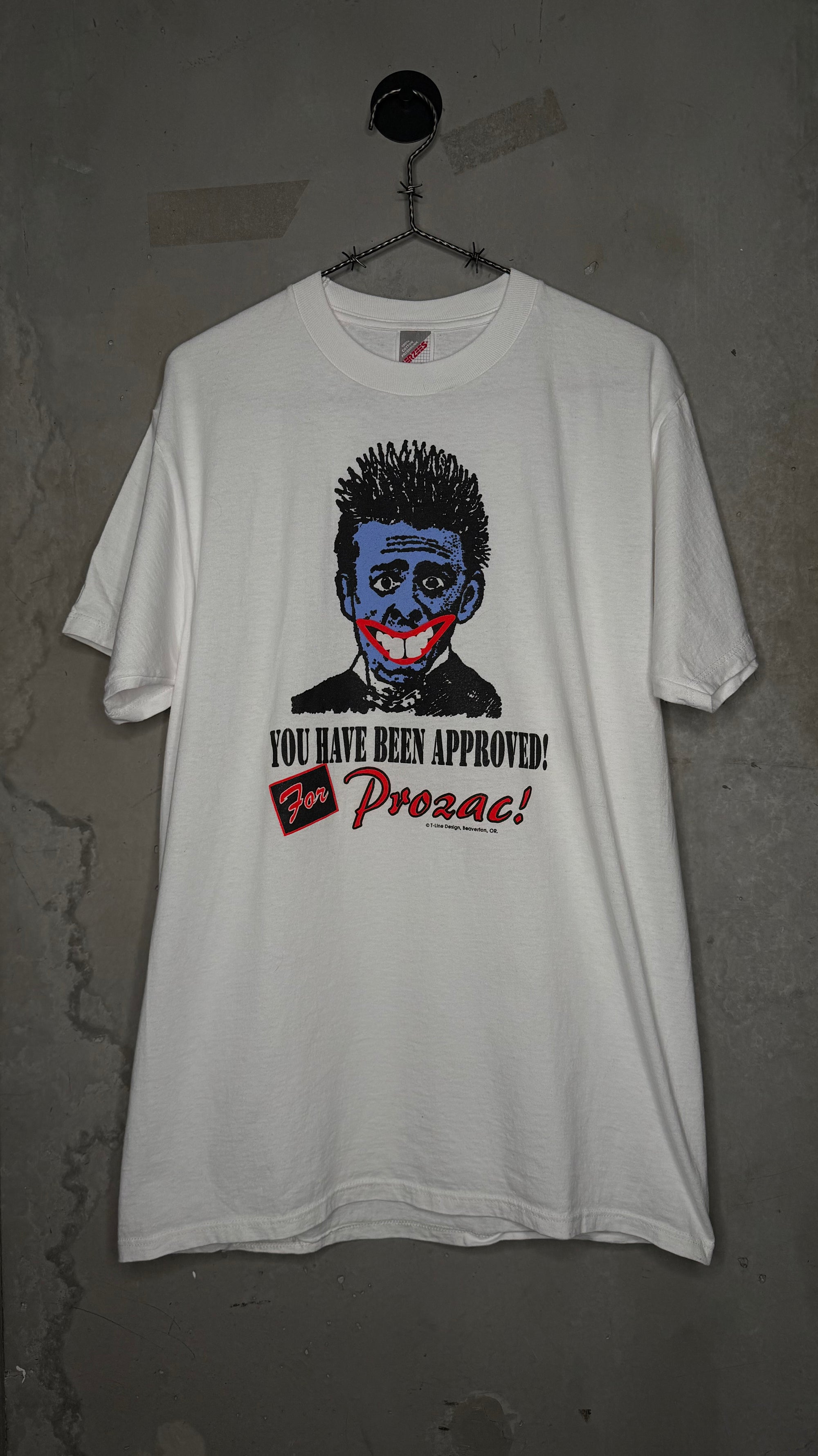PROZAC PHARMA DRUG ART TEE | ‘YOU HAVE BEEN APPROVED! FOR PROZAC!’